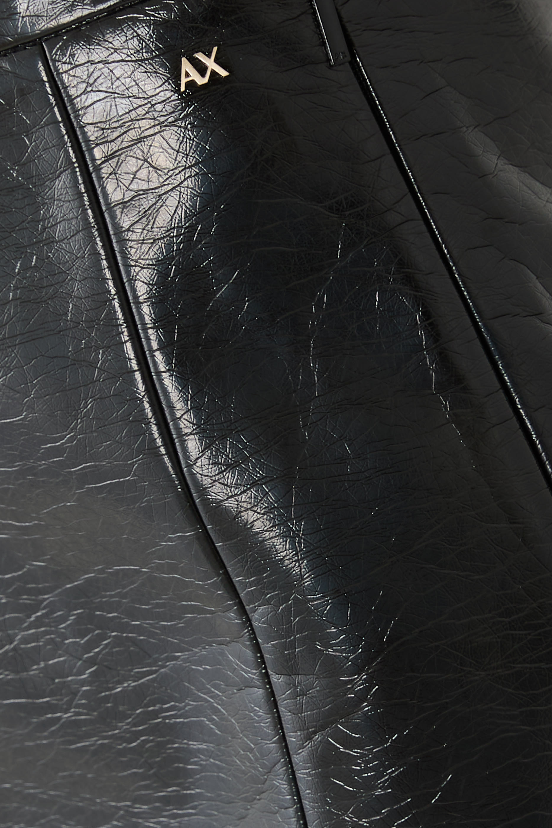 Long Wet Look Vinyl Skirt