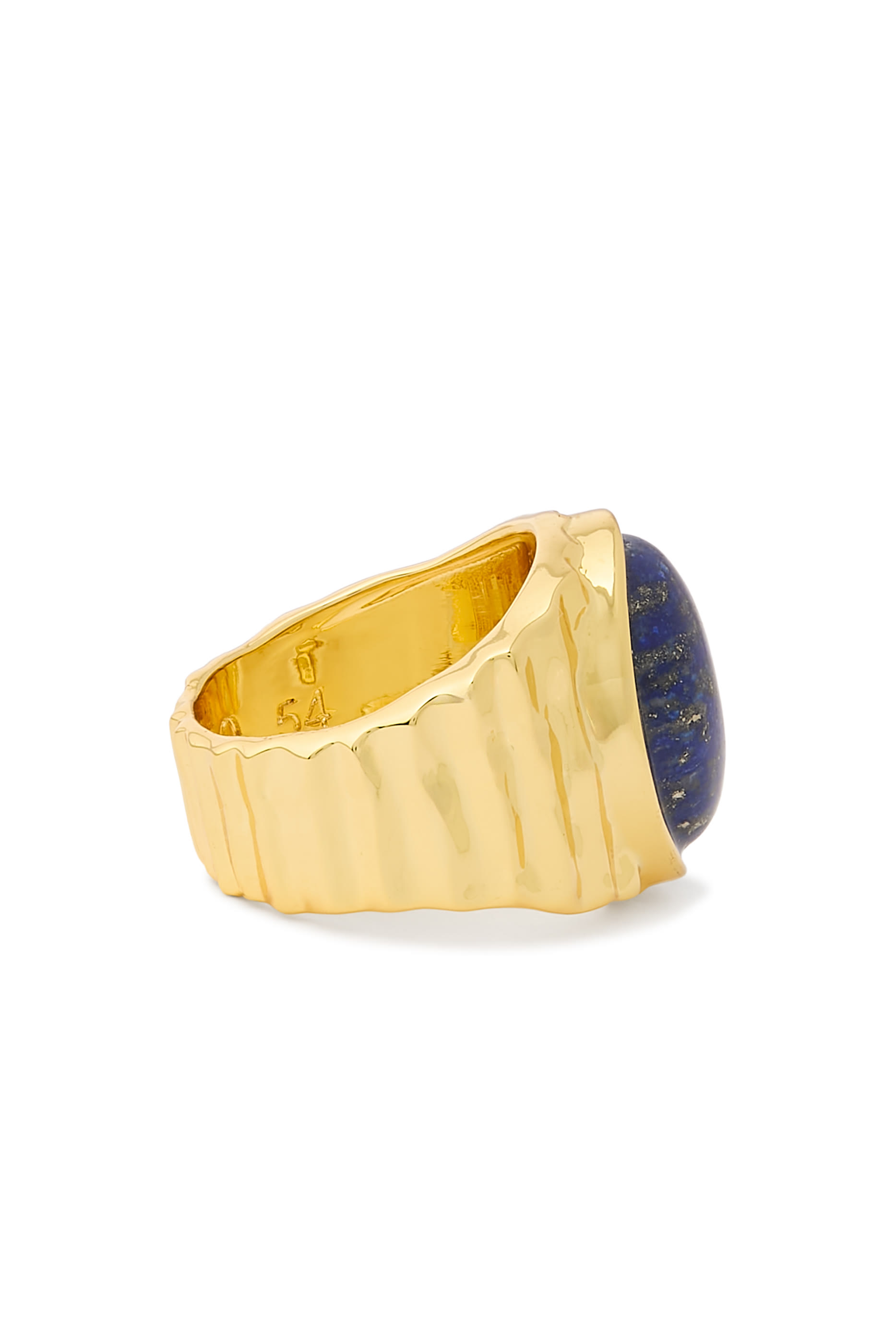Rima Ring, Gold Plated Silver Sterling  Agate