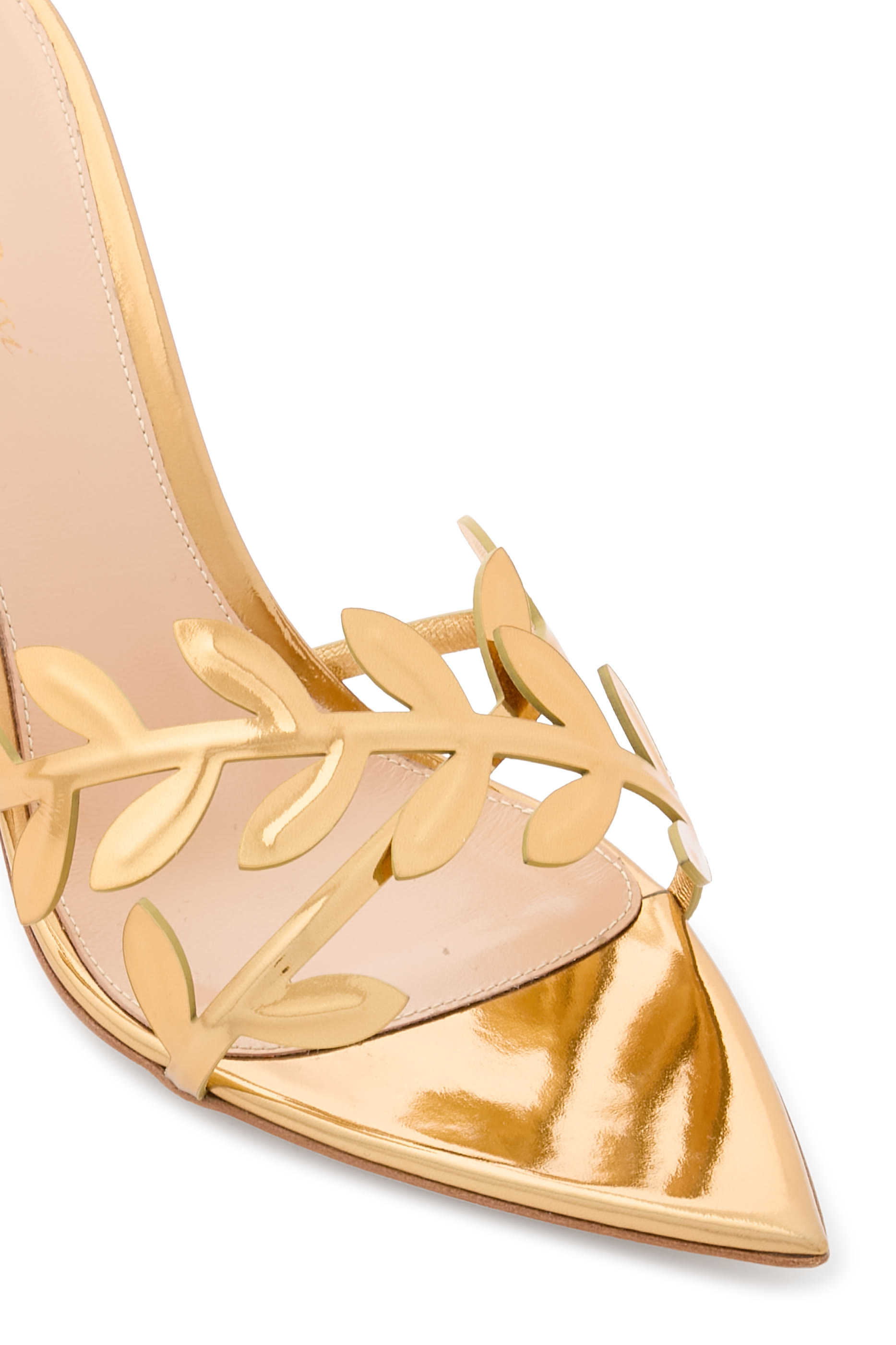 Flavia 85 Mules in Metallic Leather