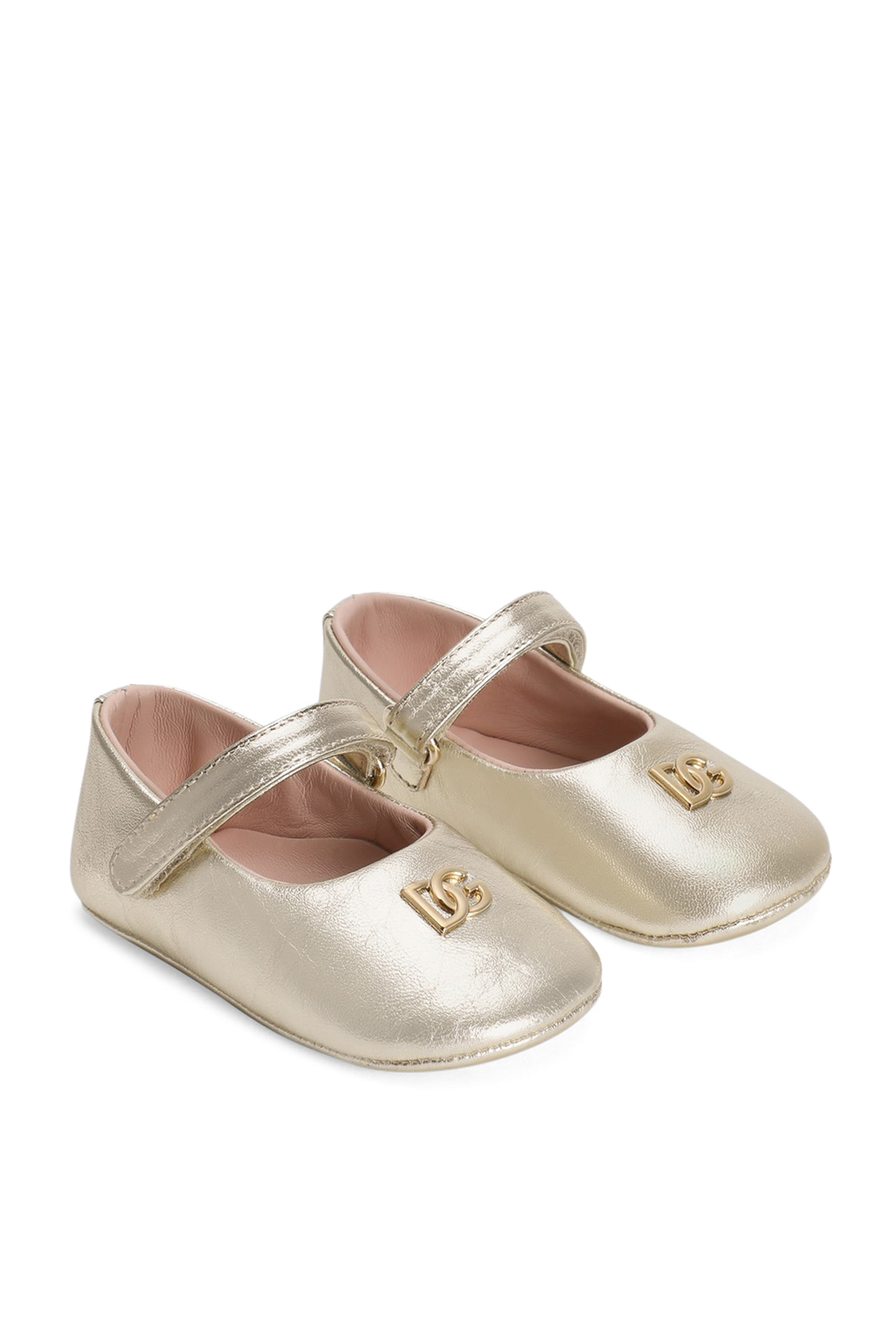 Kids Laminated Nappa Leather Ballet Flats 