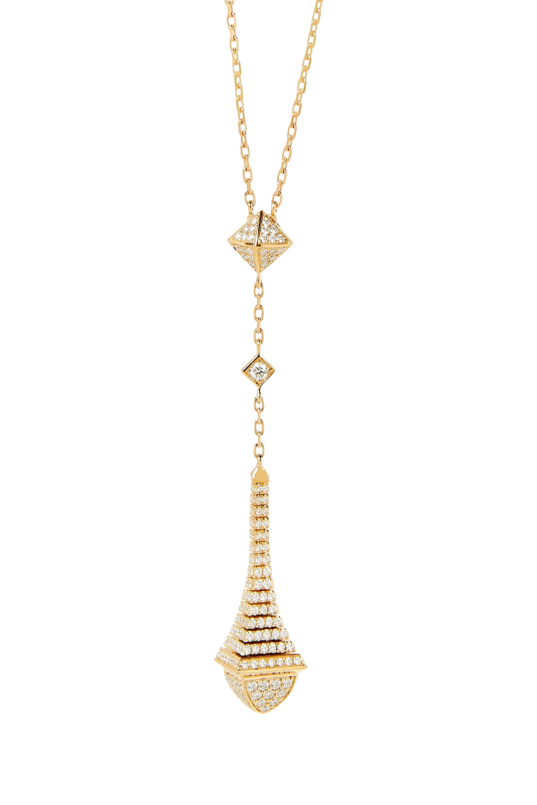 Cleo Teardrop Pendant, 18k Yellow Gold  Diamonds
