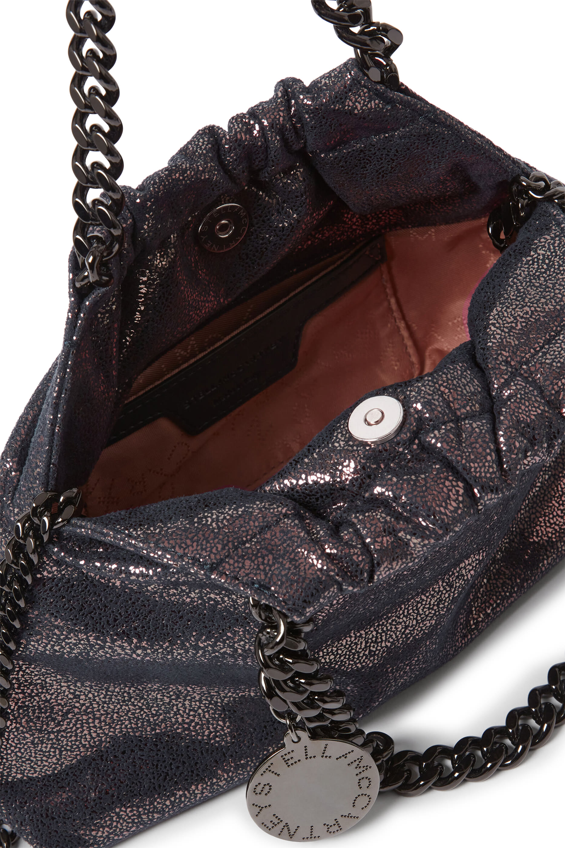 Falabella Mini Crackle-Effect Tote Bag