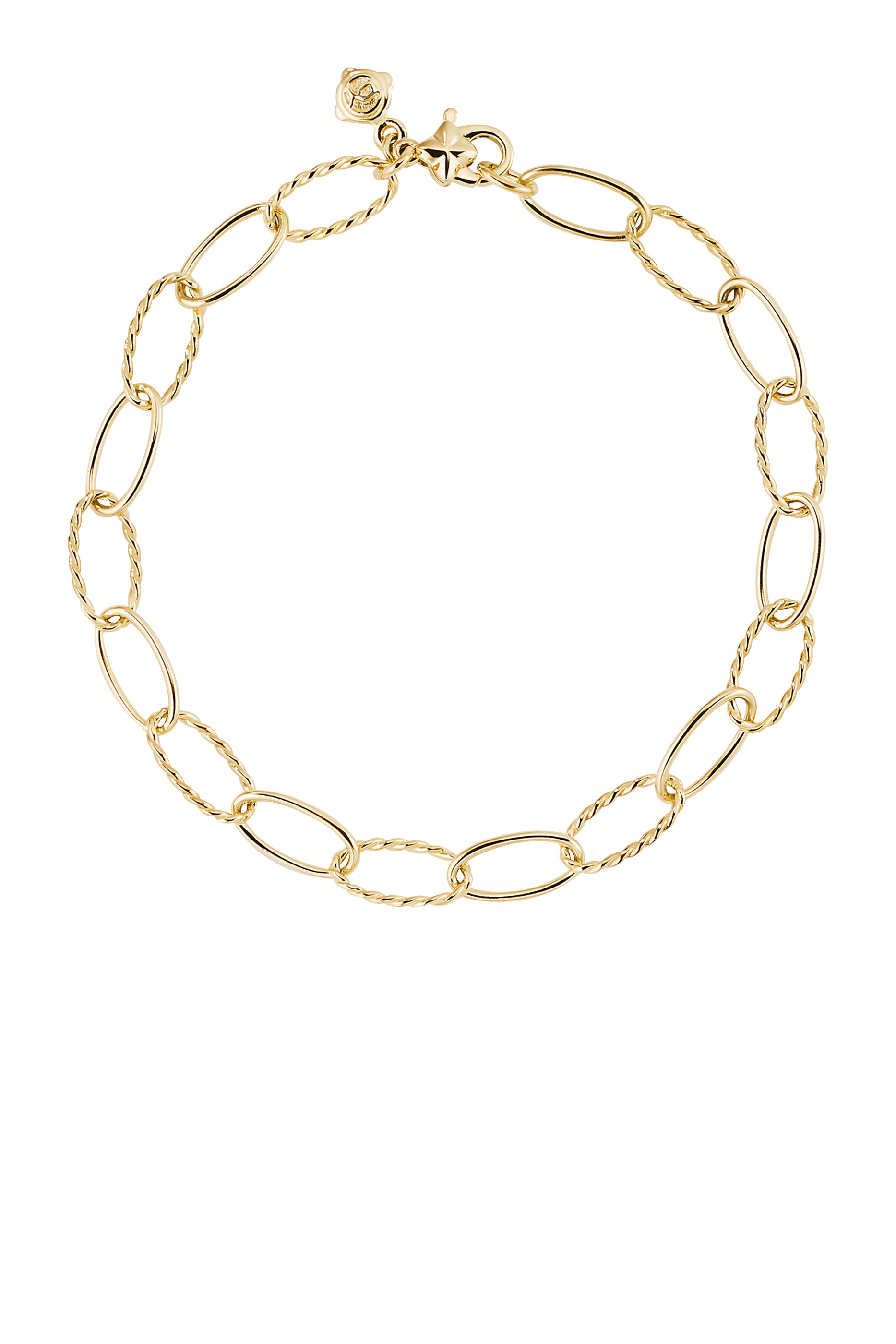 Oval Link Bracelet, 18k Yellow Gold