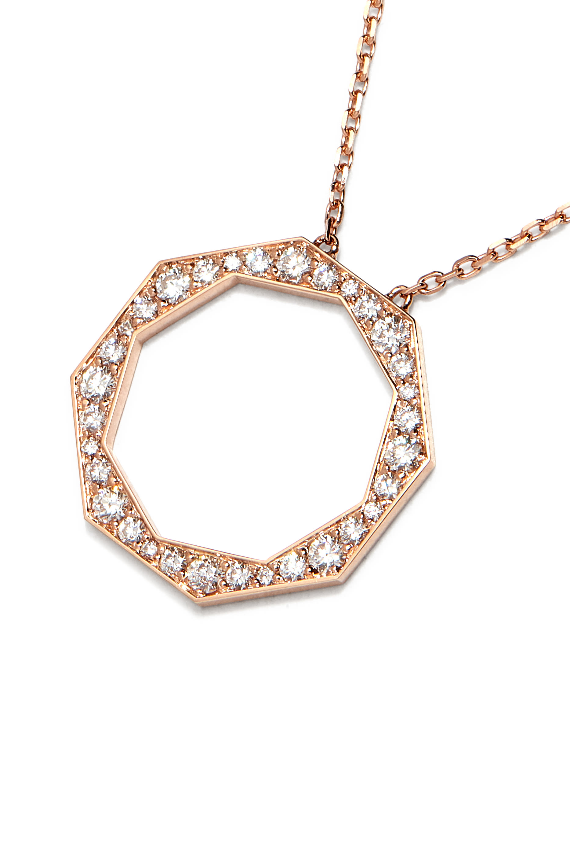 Birwaz Turath Large Necklace, 18k Rose Gold  Diamonds