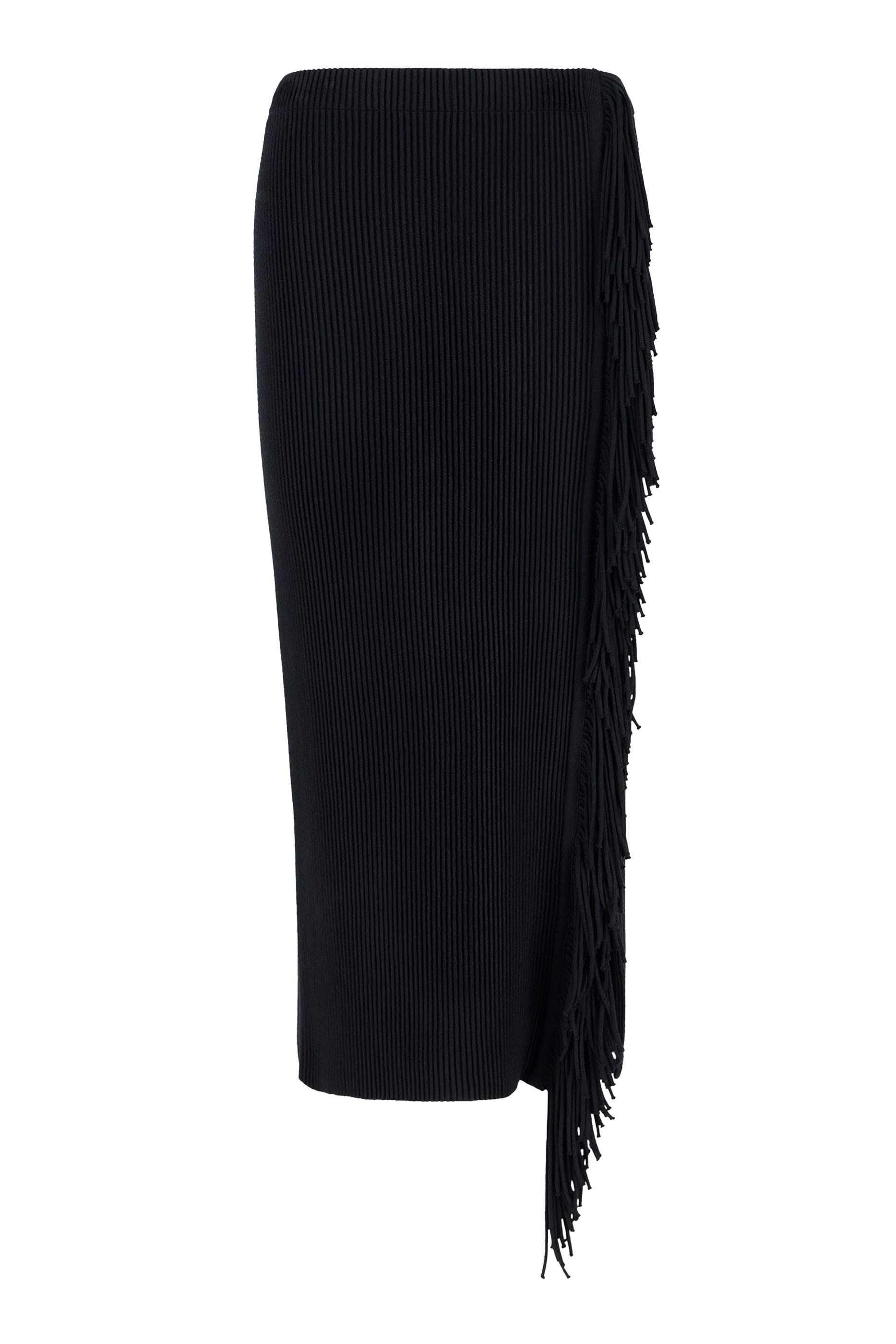 Slit and Side-Fringe Skirt