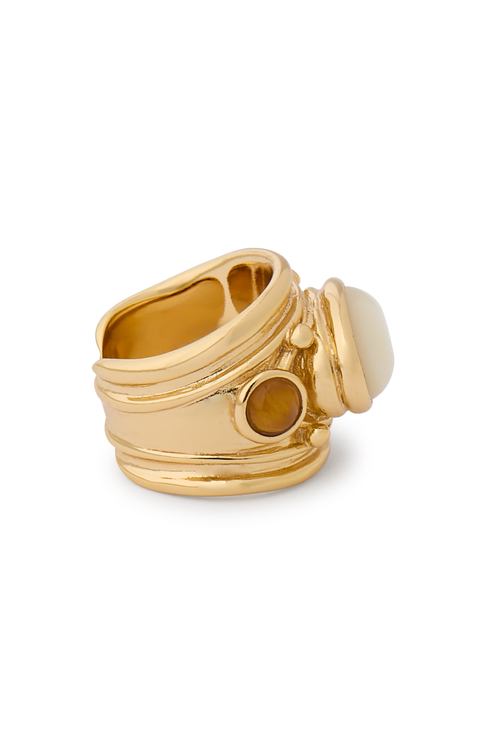 Simone Ring, Gold-Plated Brass