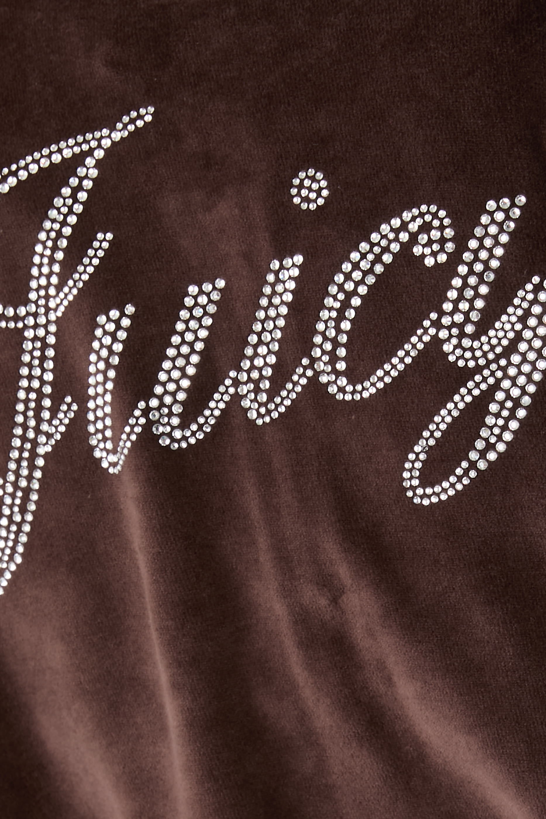 Juicy Script Velour Zip Hoodie