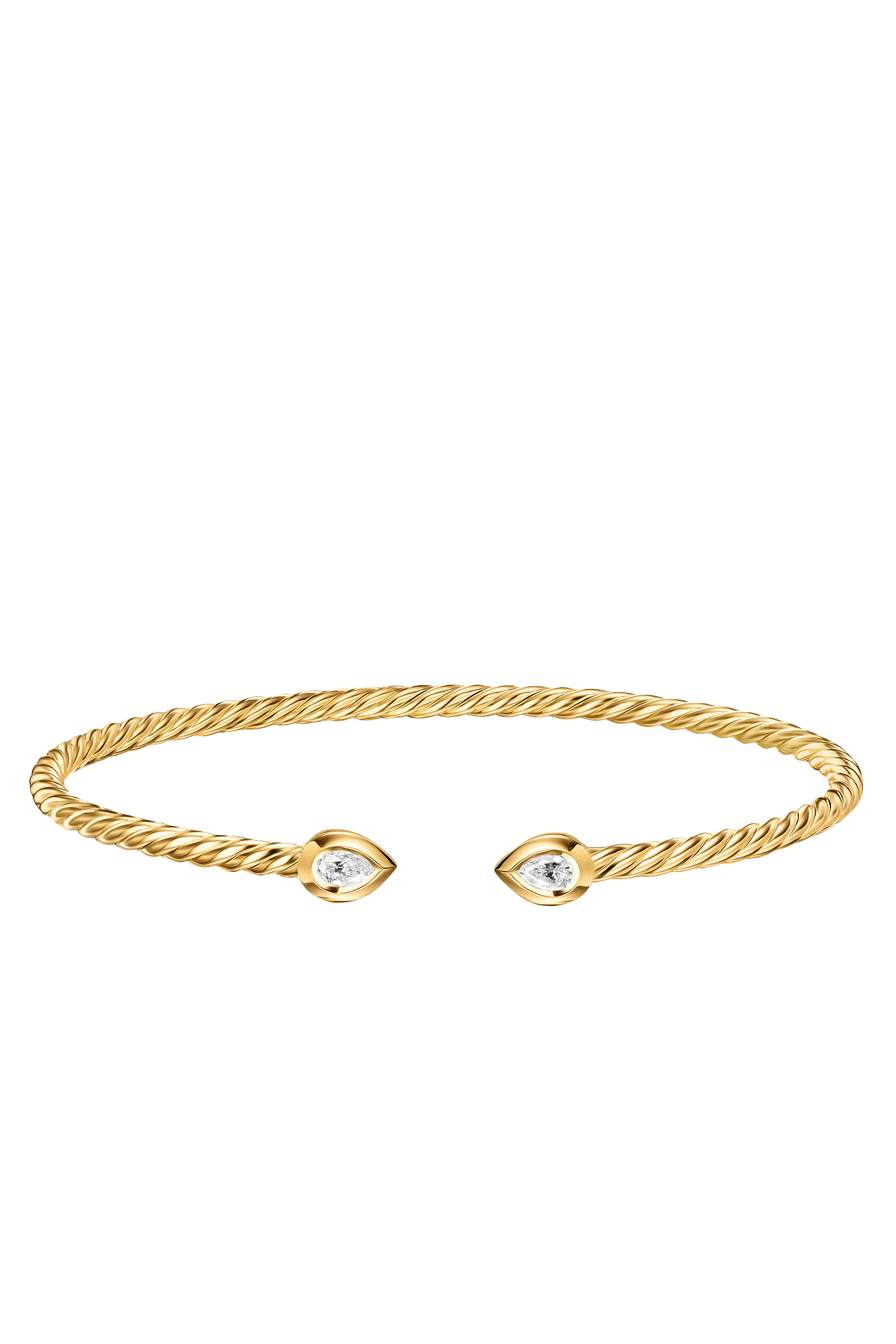 Petite Modern Renaissance&reg; Pear Cablespira&reg; Bracelet, 18K Yellow Gold  Diamonds