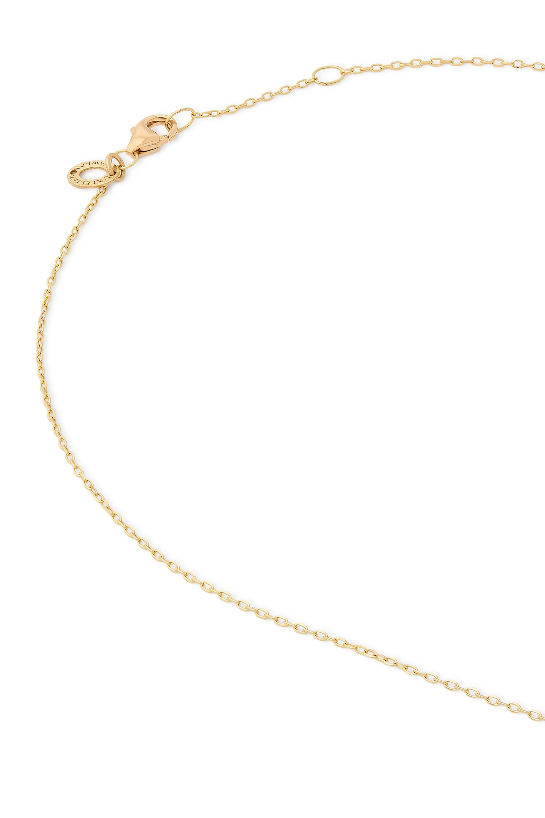 Psychedelia  Small Flower Necklace, 18K Yellow Gold with Diamonds, Lapis Lazuili  Turquoise