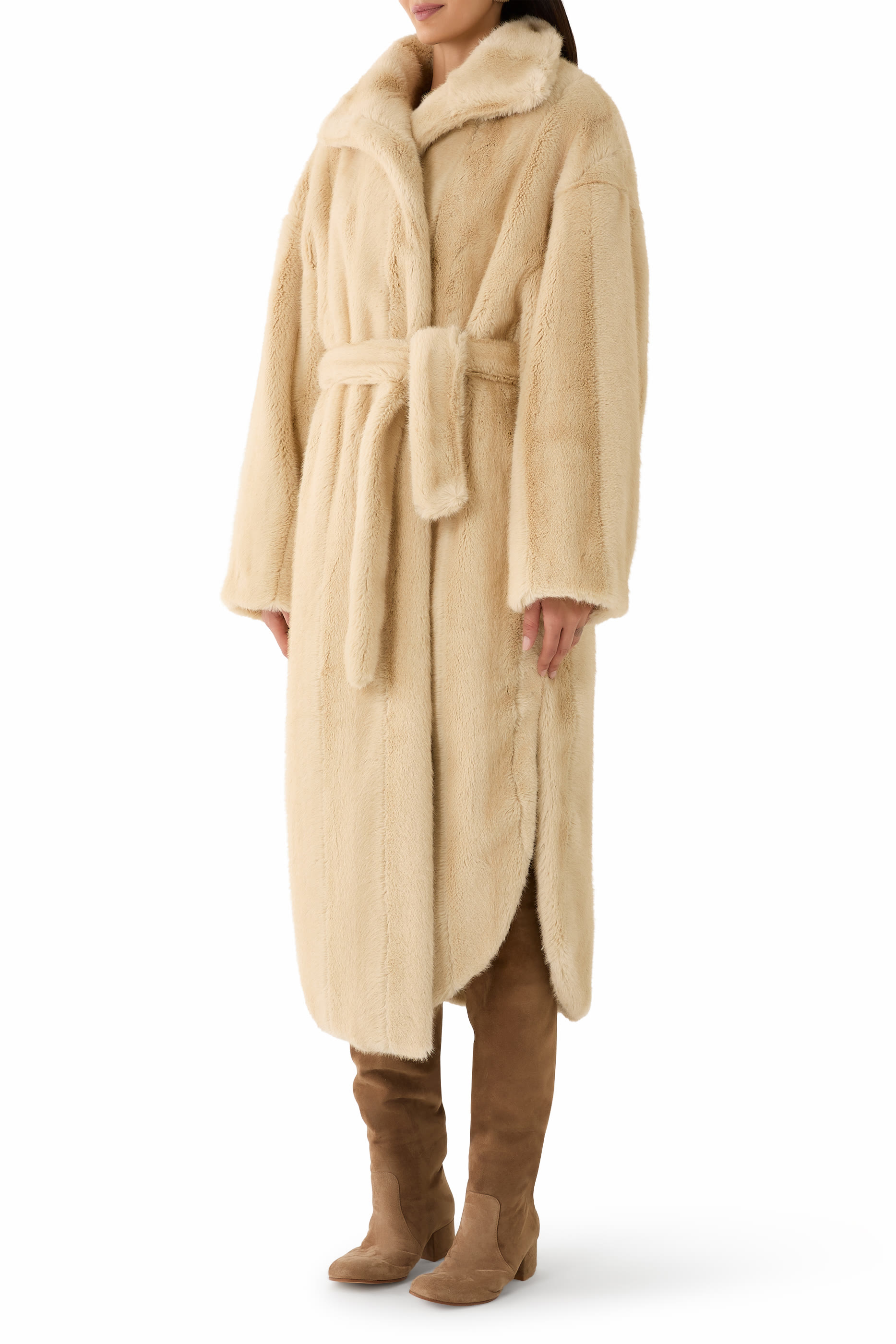 Ravello Faux Fur Robe Coat 