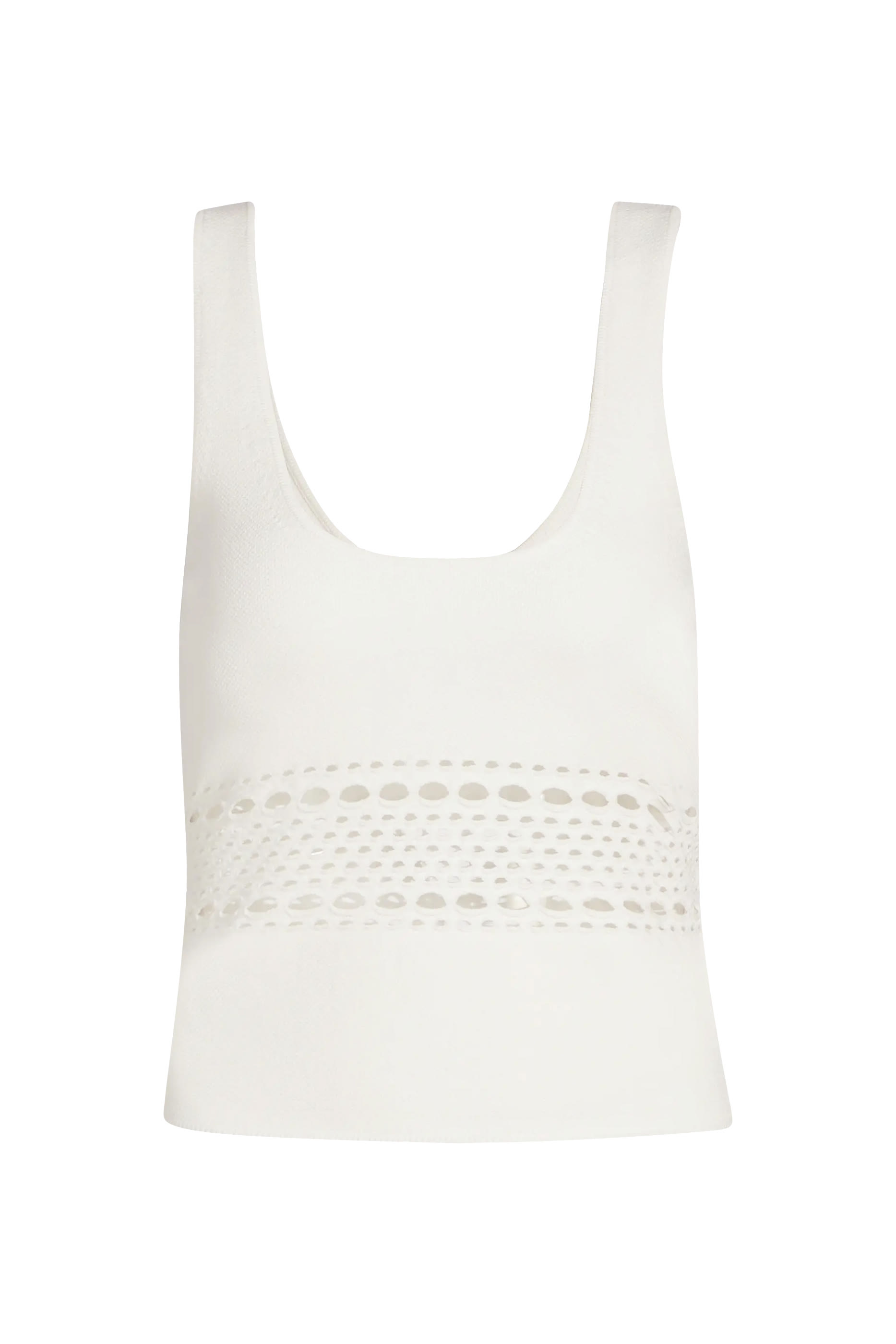  Fitzgerald Open-Stitch Knit Tank 