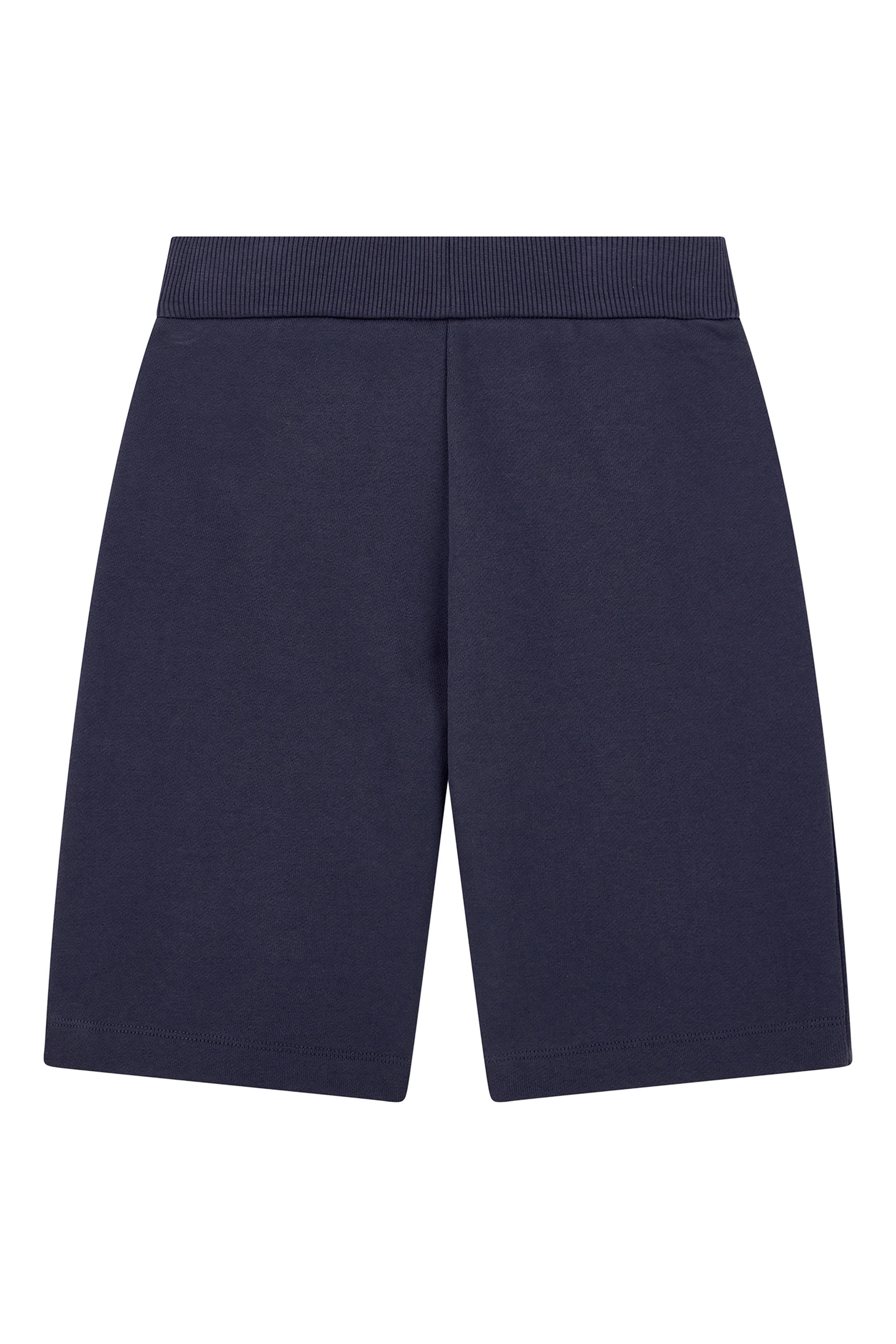 Kids Fleece Cotton Shorts with Ribbed Drawstring Waistband