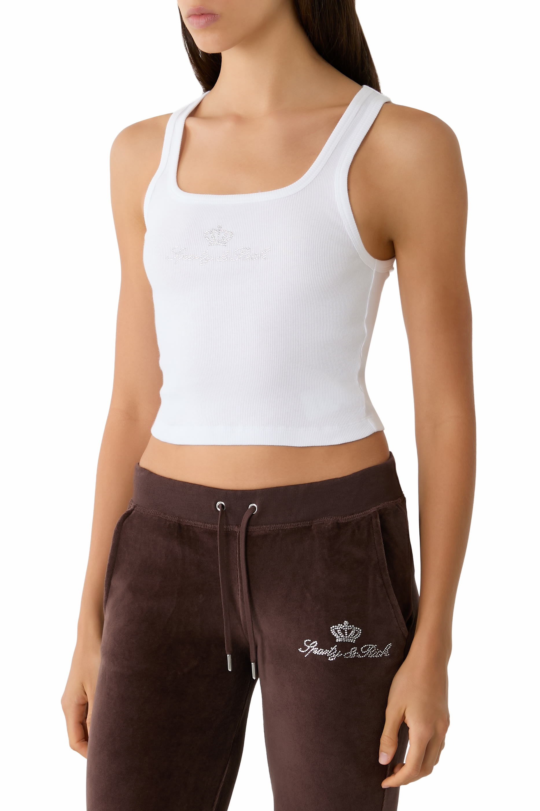 Juicy Crown Ribbed Tank Top