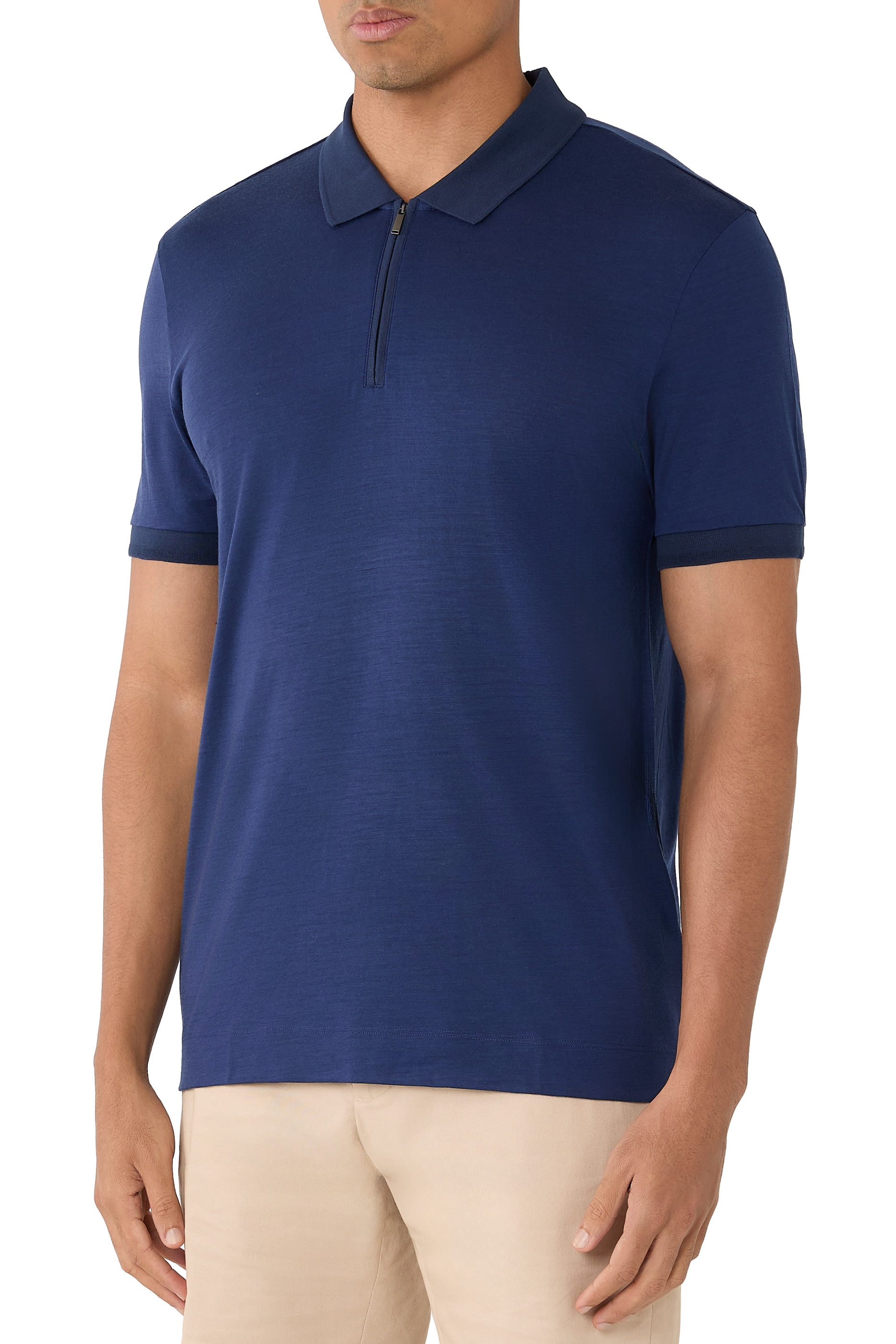 L-Payrot Zipper Placket Polo Shirt