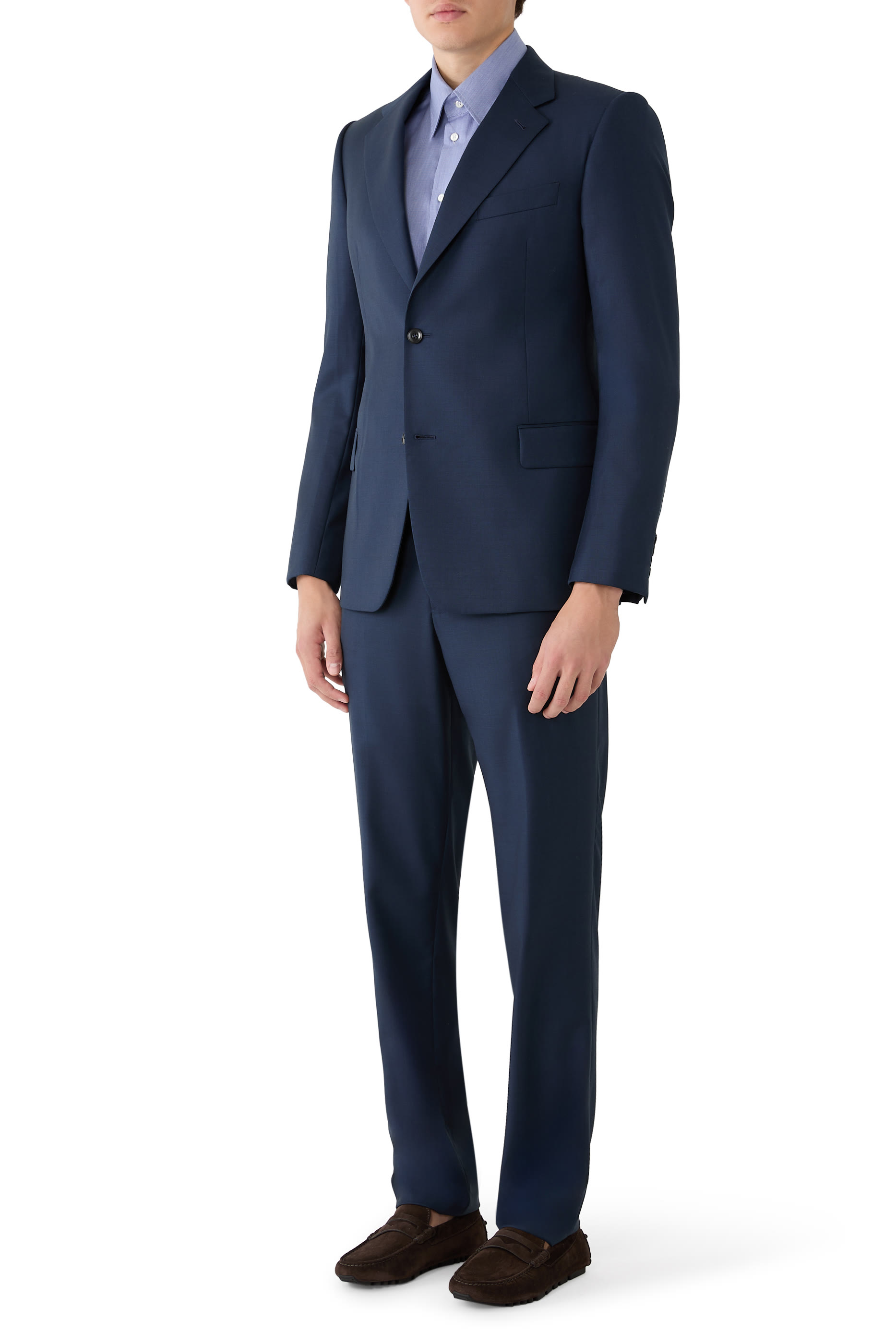 Single-Breasted Suit and Flat-Front Trousers Set
