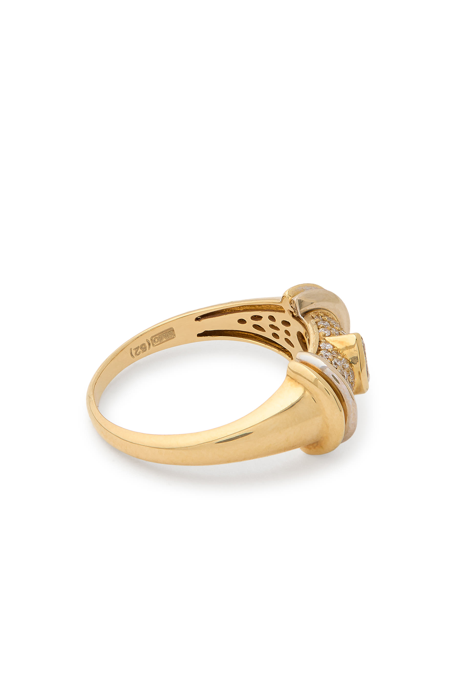 Warrior Drop Ring, 18K Yellow Gold  Diamonds