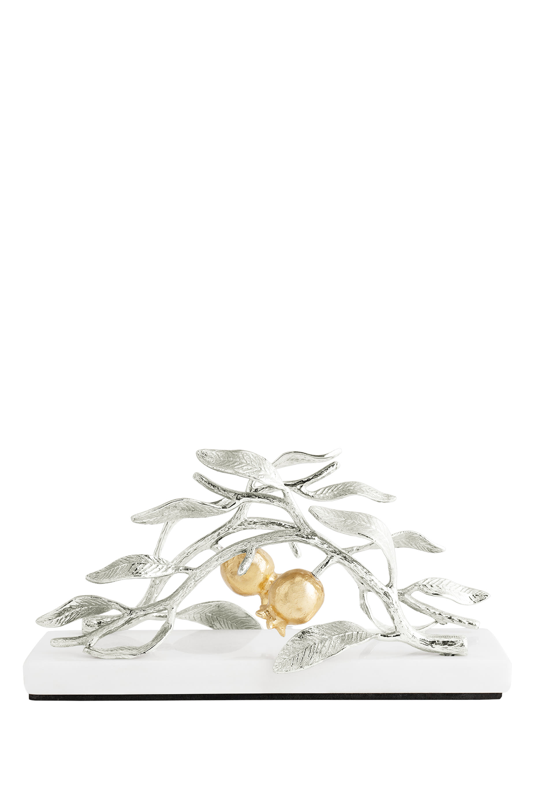 Pomegranate Silver  Gold Vertical Napkin Holder 