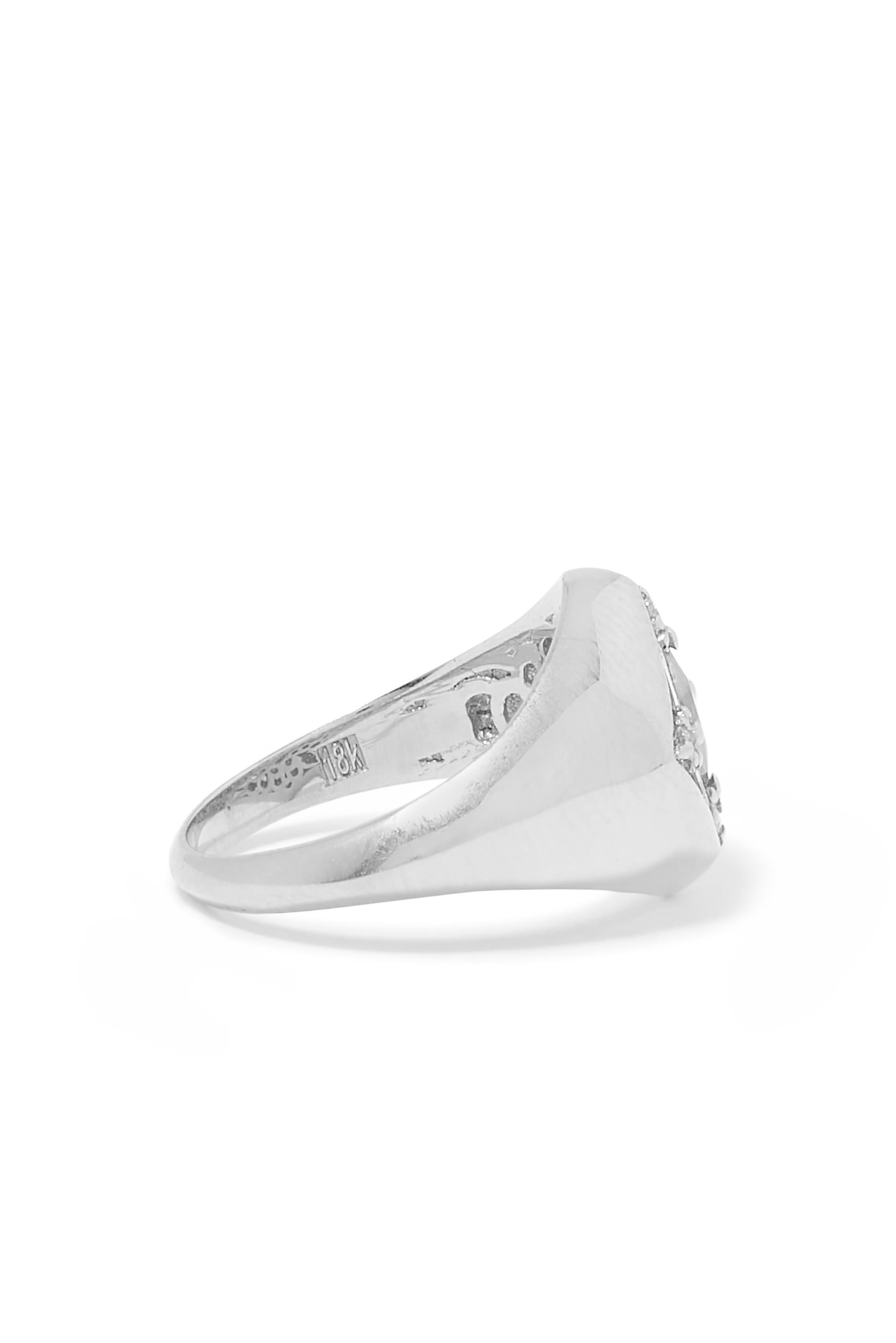 Princess Cut Ring, 18K White Gold  Diamond