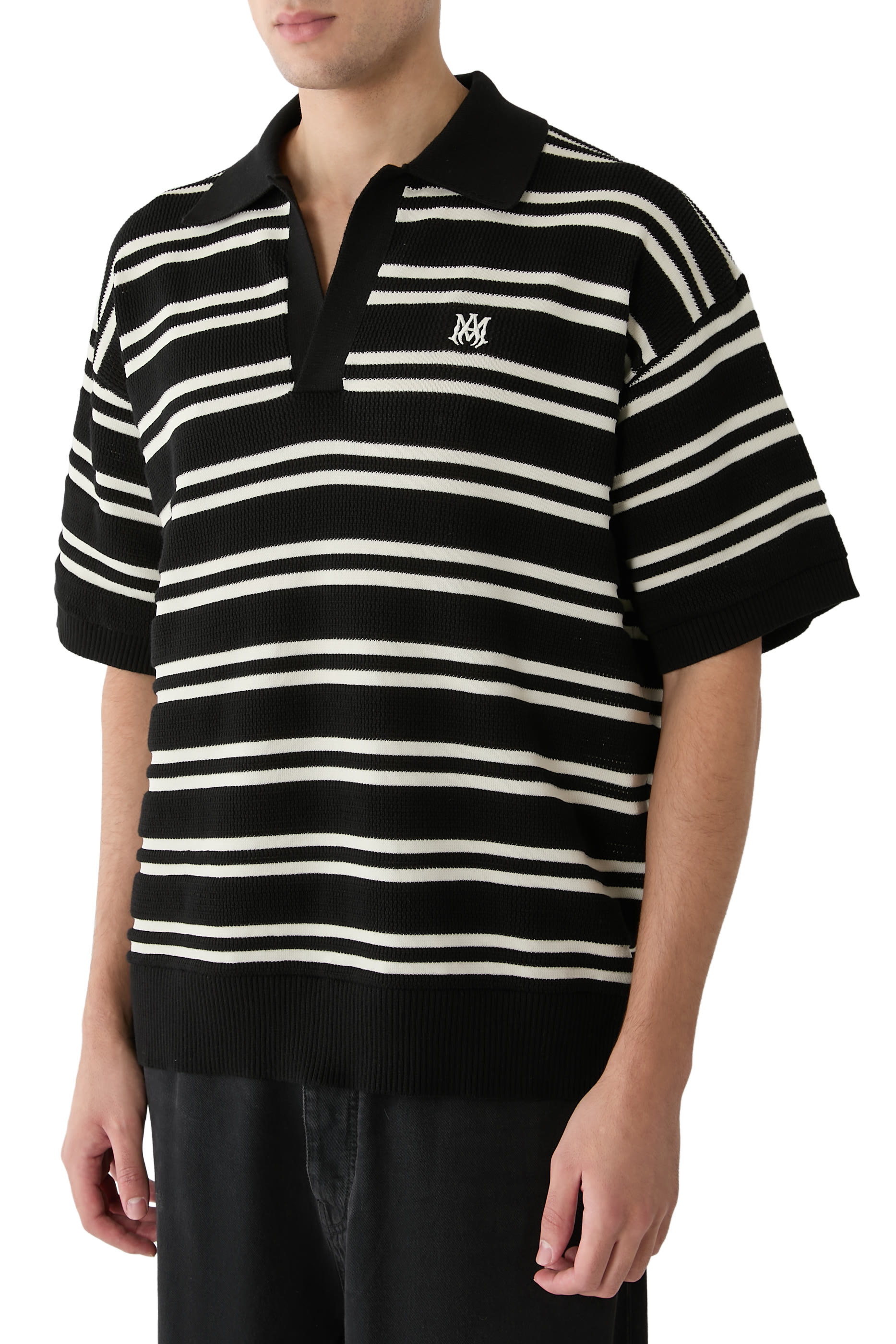 MA Stripe Knit Polo