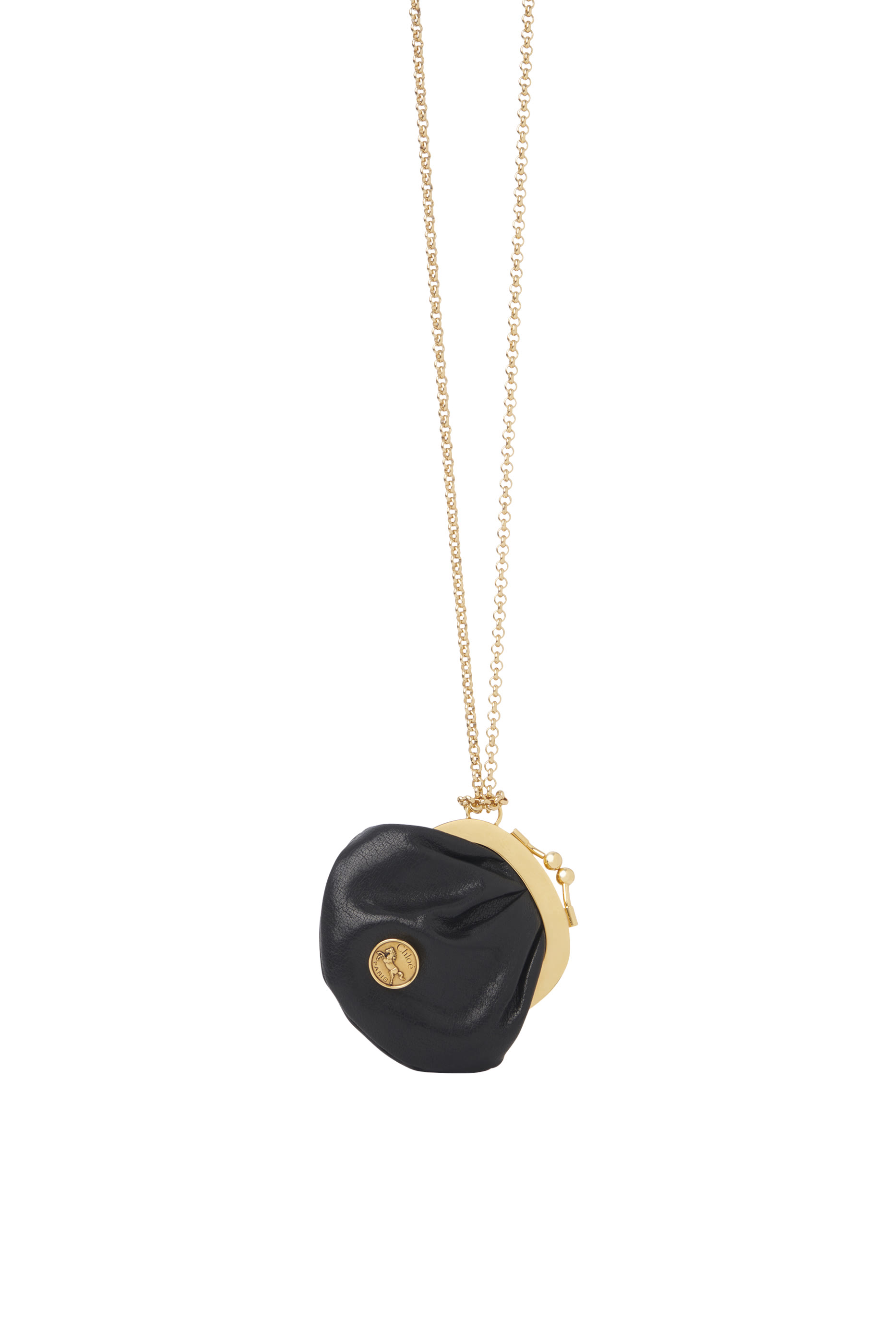 Micro Horse Medal Coin Purse Necklace