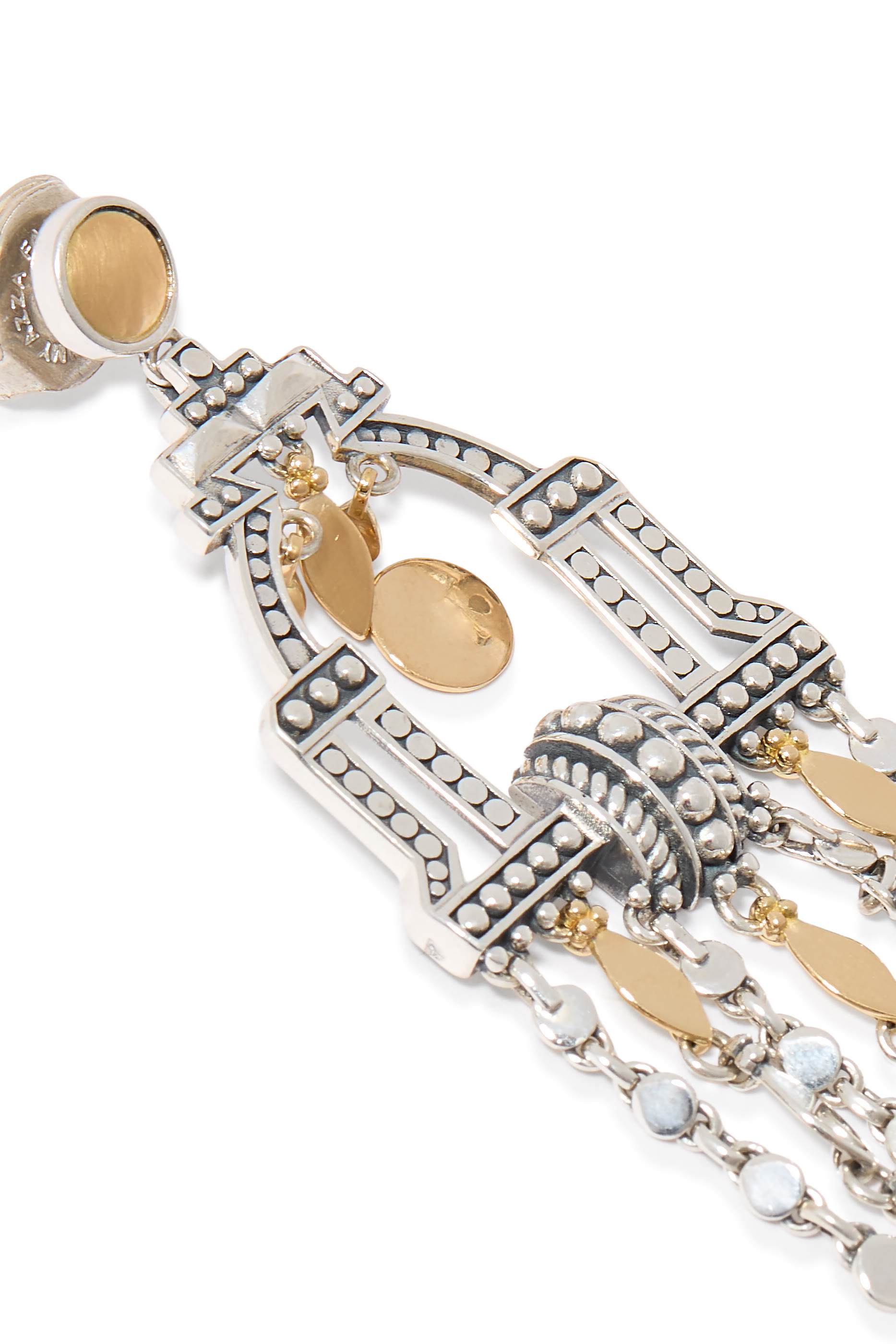 El Nur Suma Chandelier Earrings, 18K Yellow Gold  Sterling Silver
