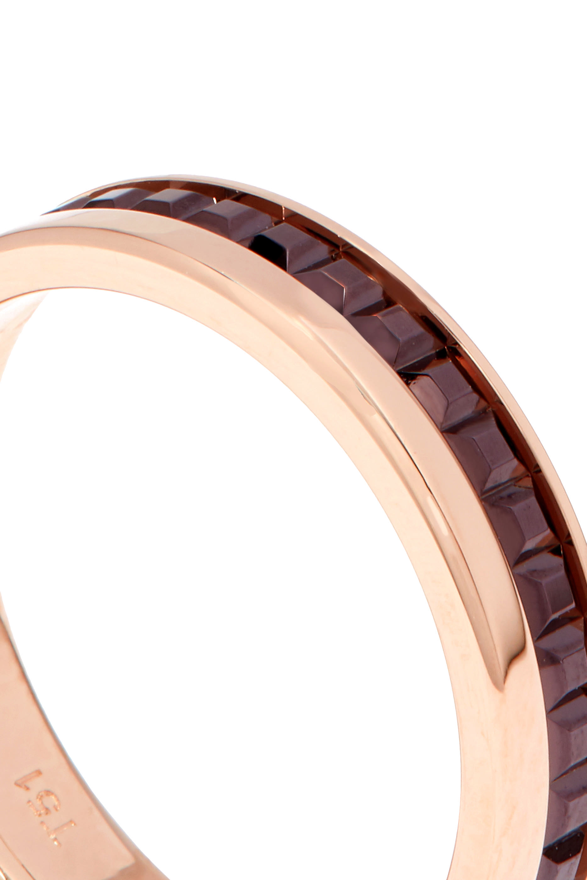 Quatre Classique Wedding Band, 18K Mix Gold  Brown Pvd