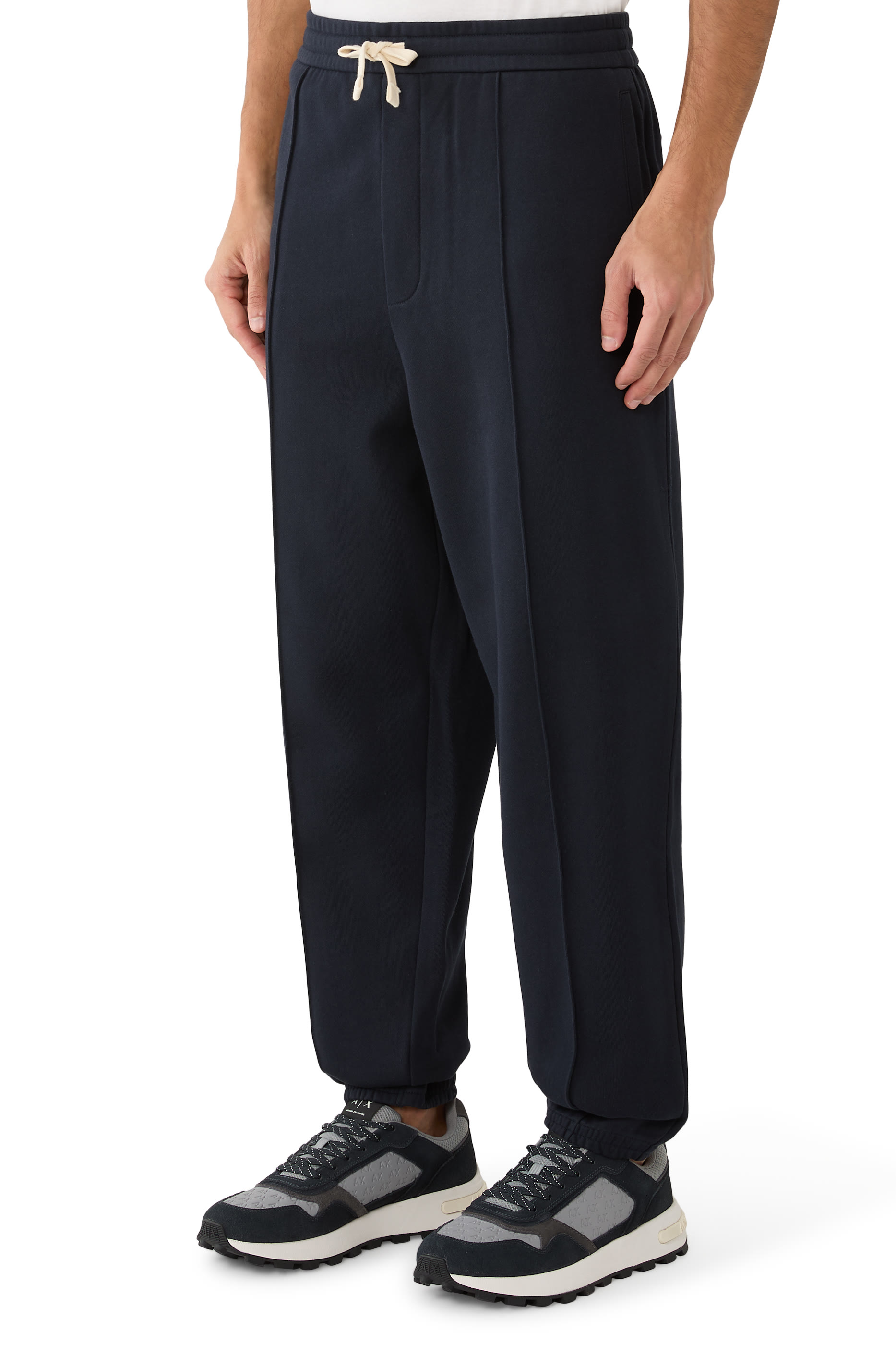Rib-Knit Details Trousers