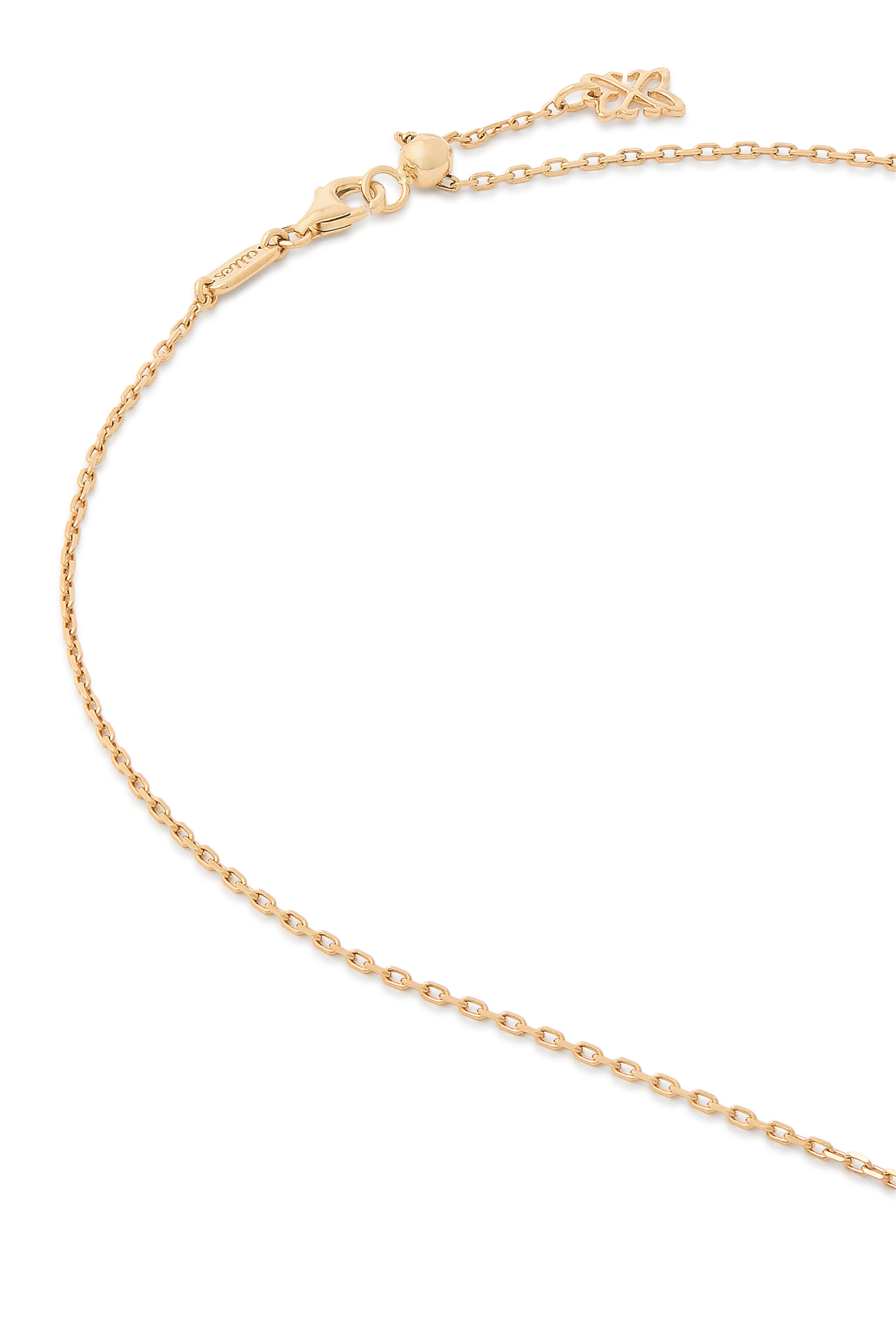  Padel Racket Pendant, 18K Yellow Gold with Diamonds  Enamel