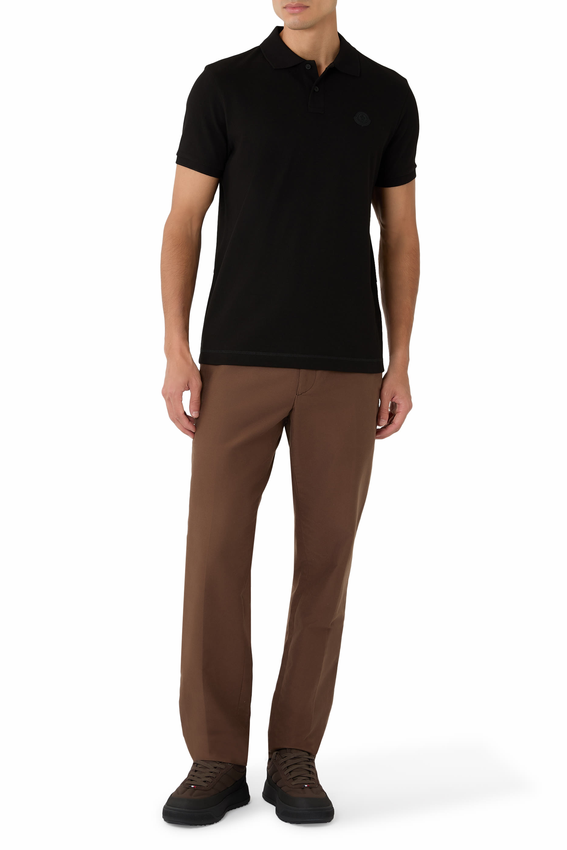 Logo Patch Cotton Polo Shirt