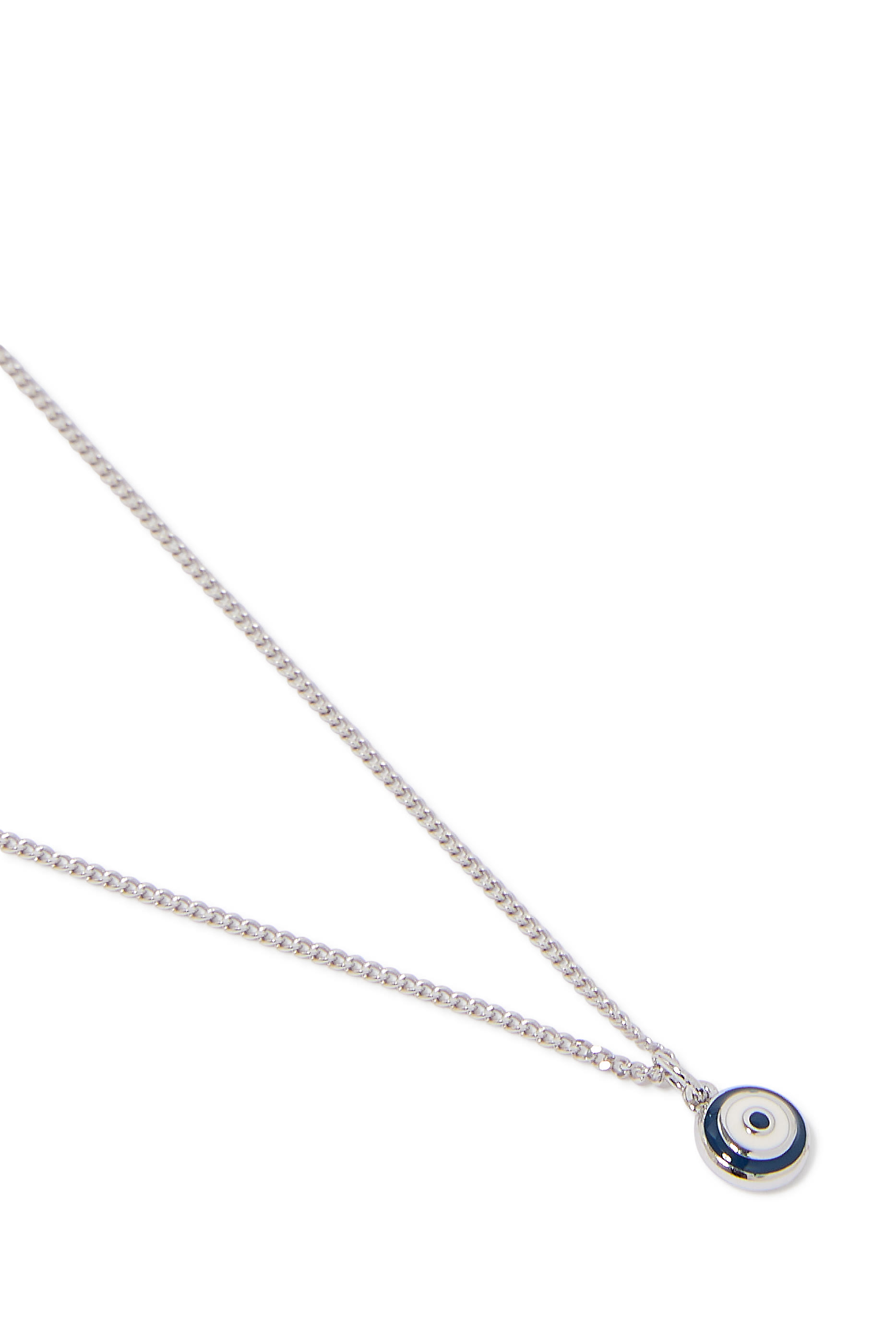 Ojos Pendant Necklace,  Sterling Silver  Enamel