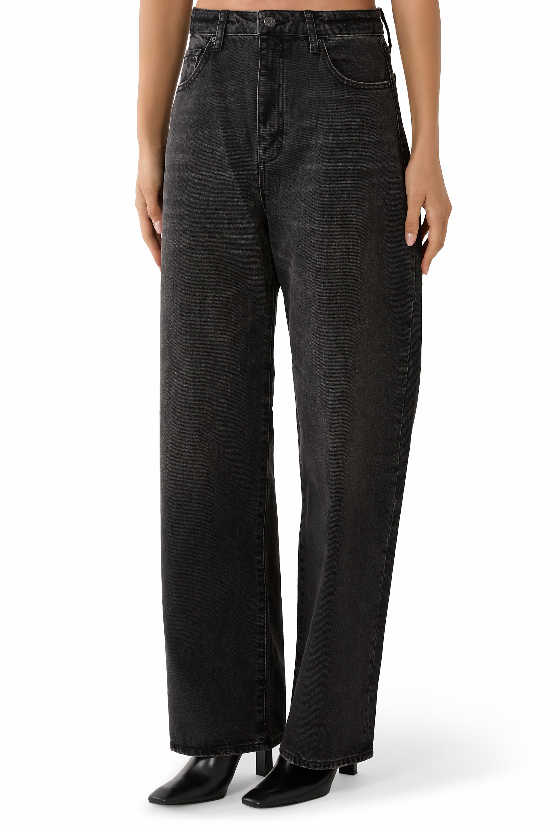 5-Pocket Wide-Leg Oversized Jeans
