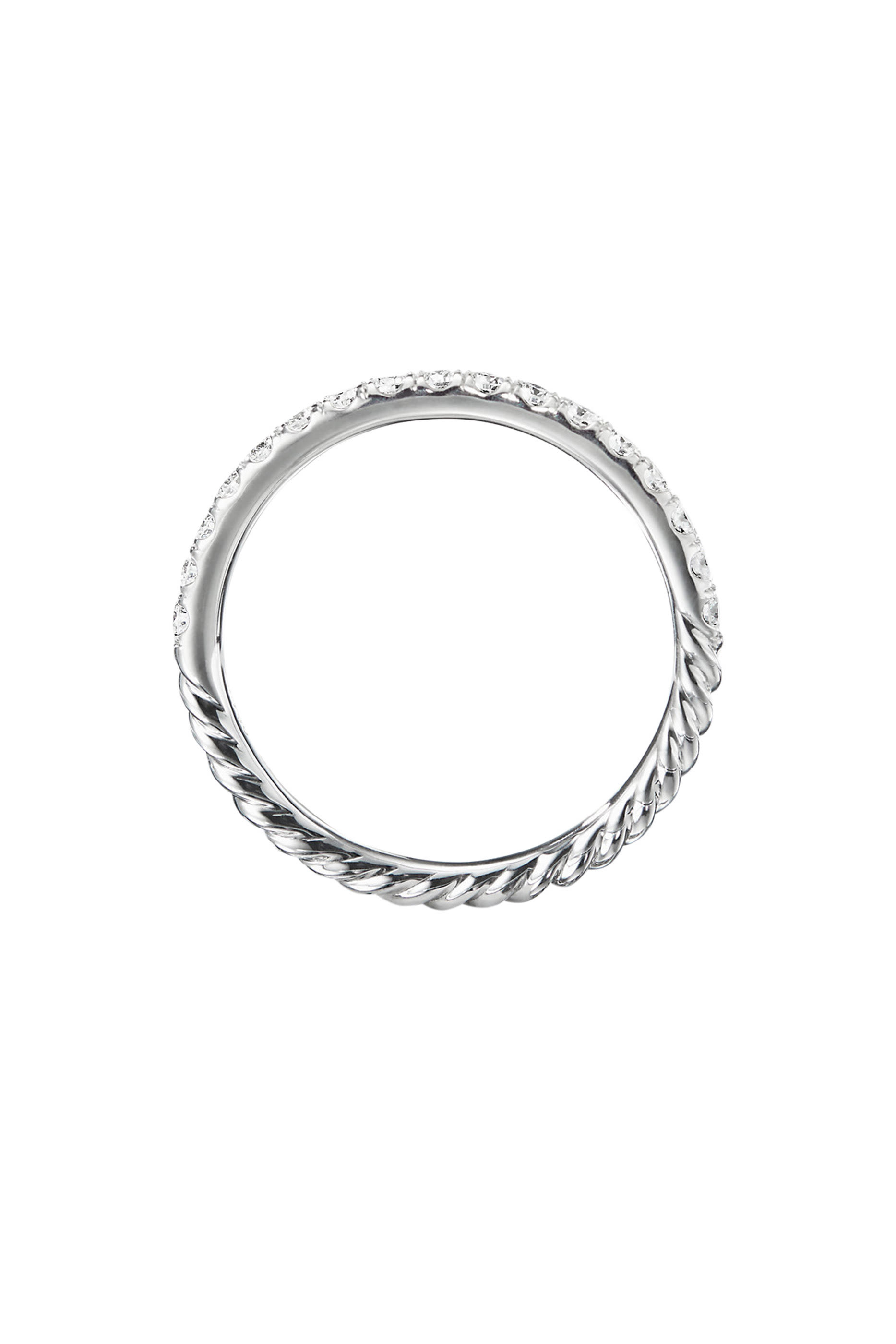 Cable Collectibles Stack Ring, 18k White Gold  Diamonds
