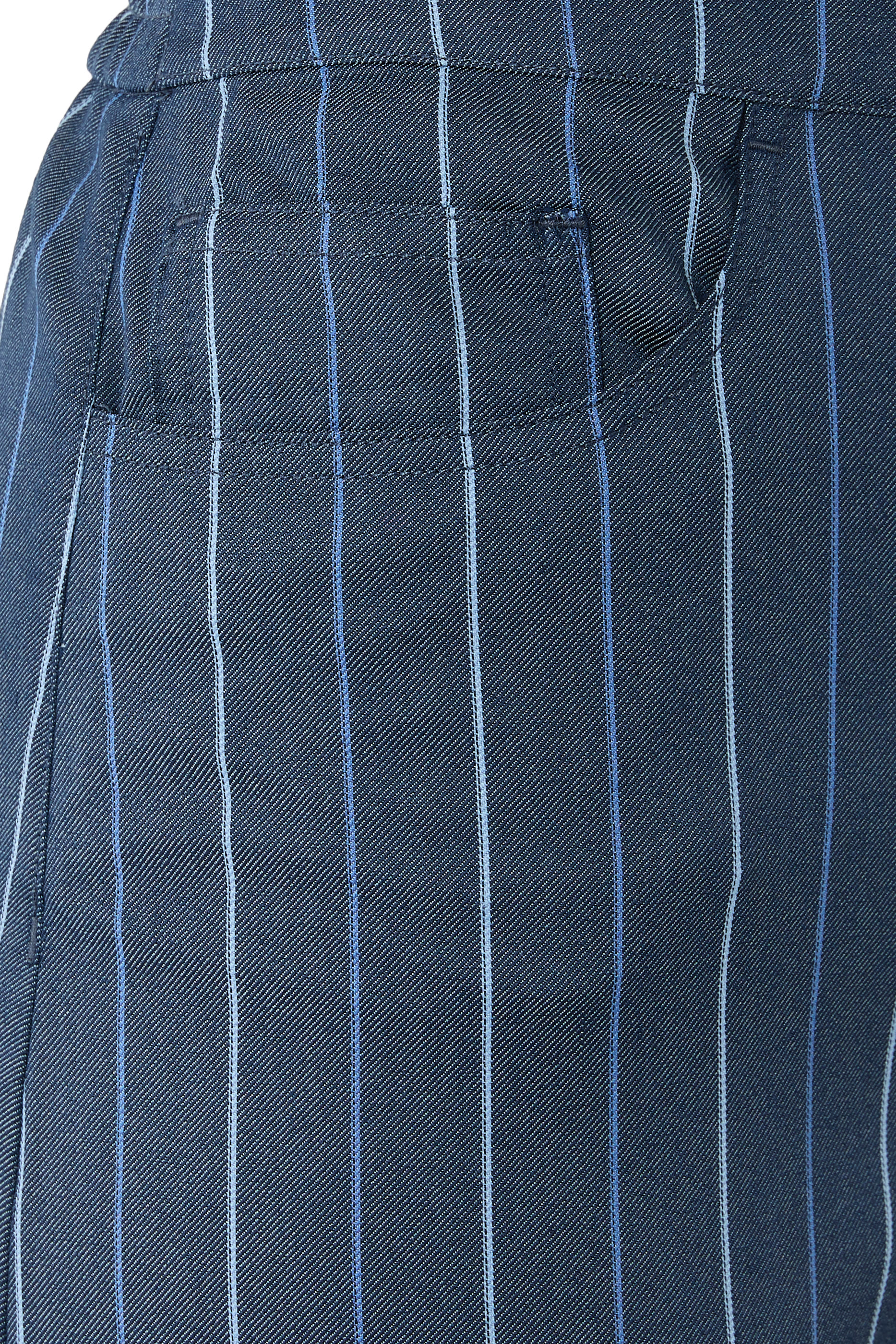 Jacquard Striped Denim Trousers