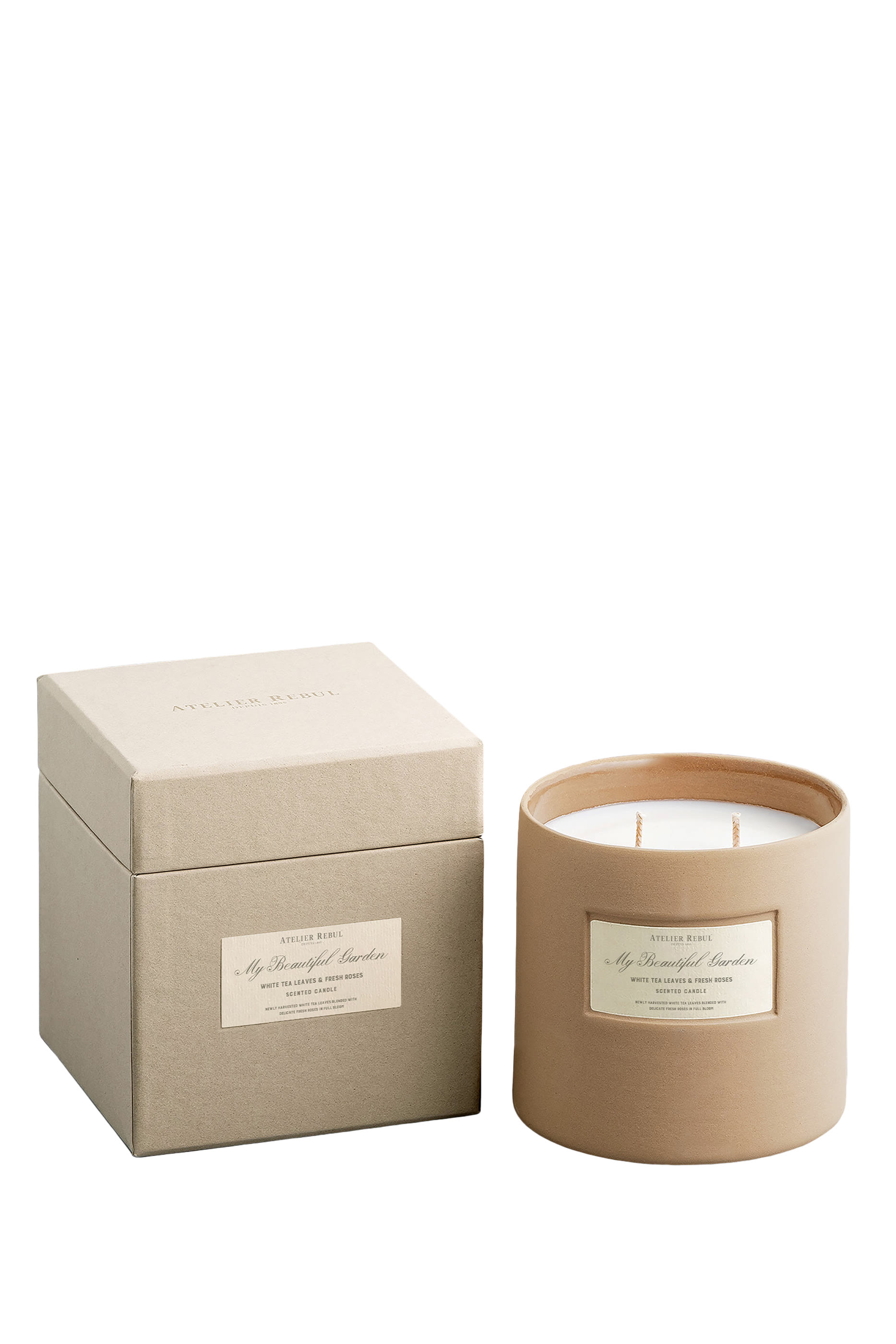White Tea Leaves  Fresh Roses Scented Candle 