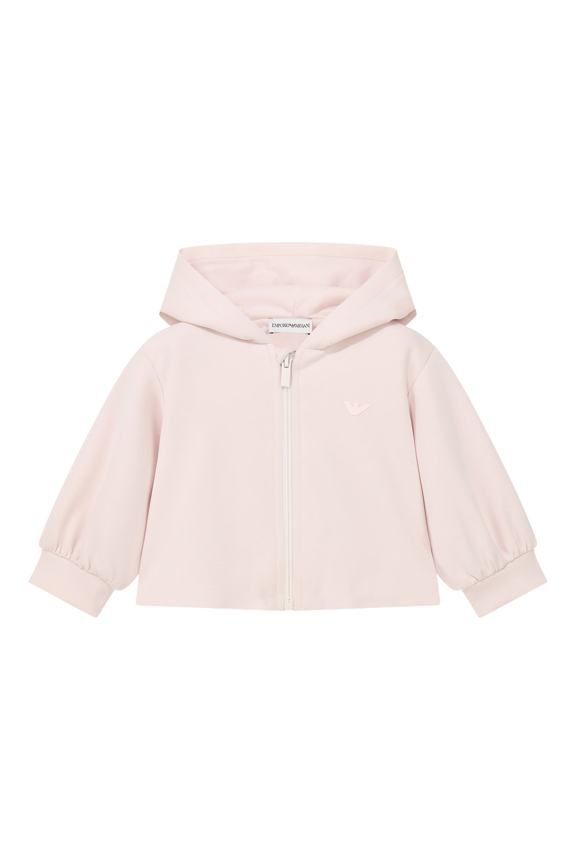 Kids Embossed Logo Zip-Up Hoodie
