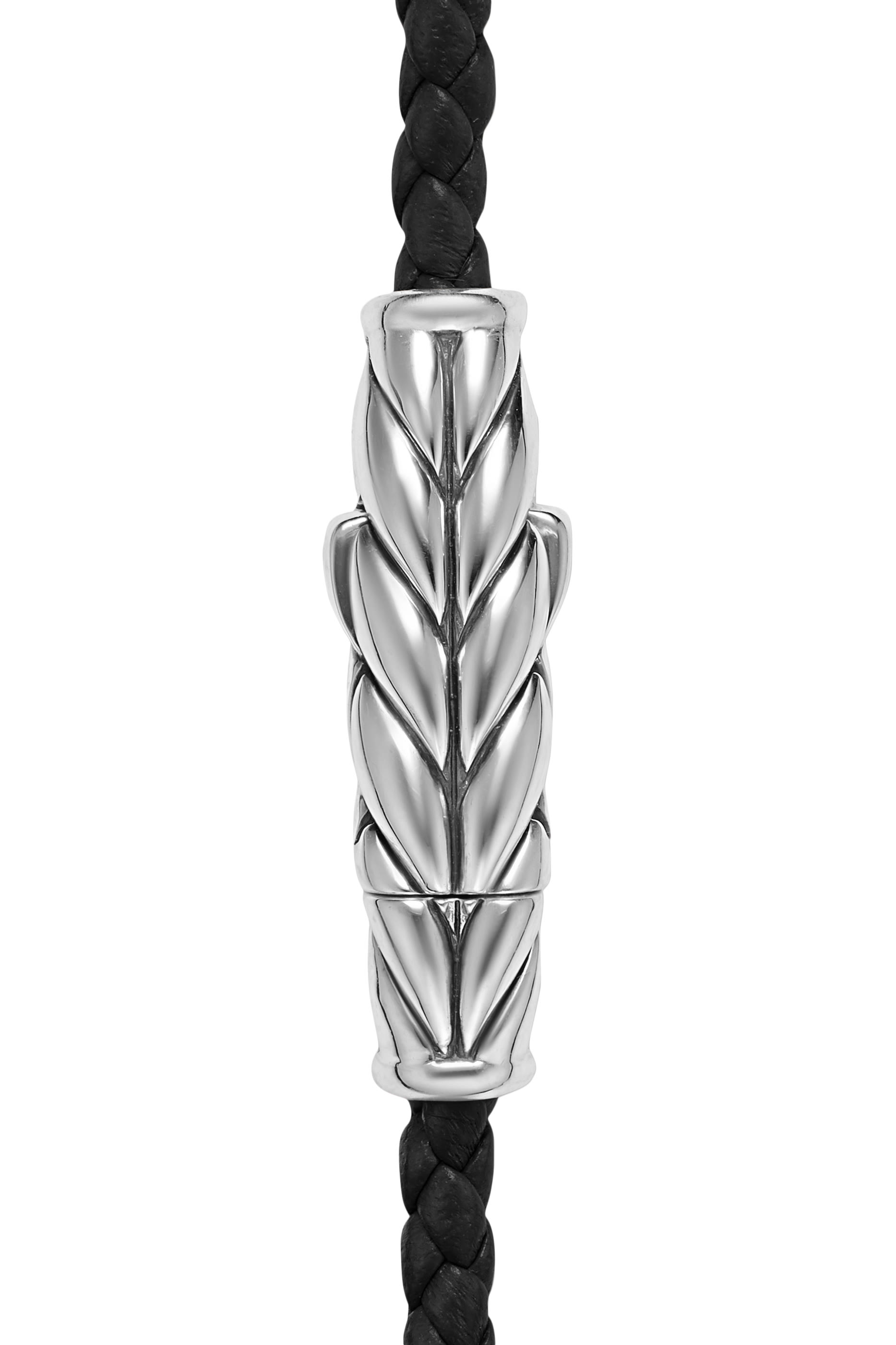 Chevron Triple Wrap Bracelet, Leather  Sterling Silver