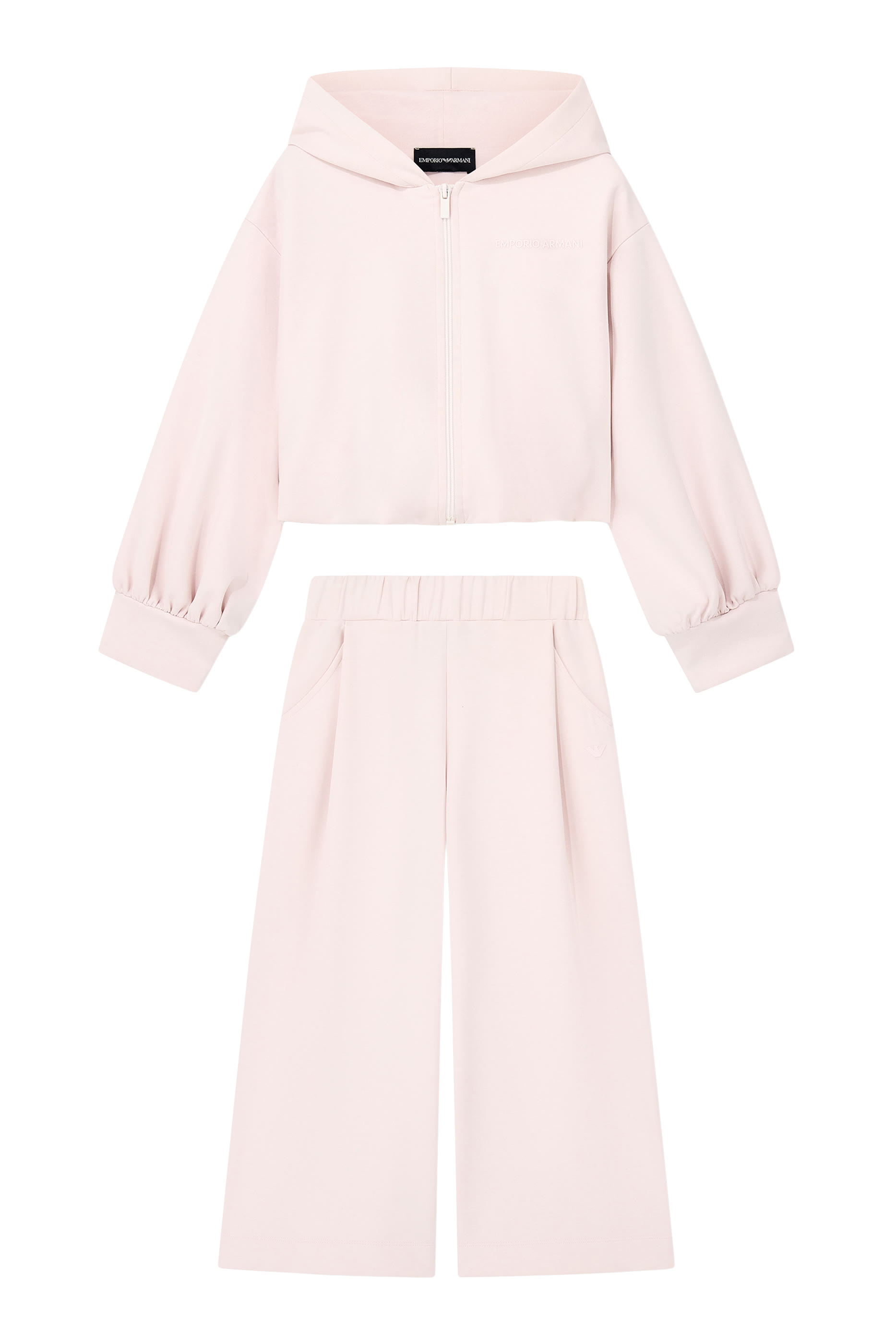 Kids  Jersey Tracksuit with Full-Zip Hoodie  Wide-Leg Pants 
