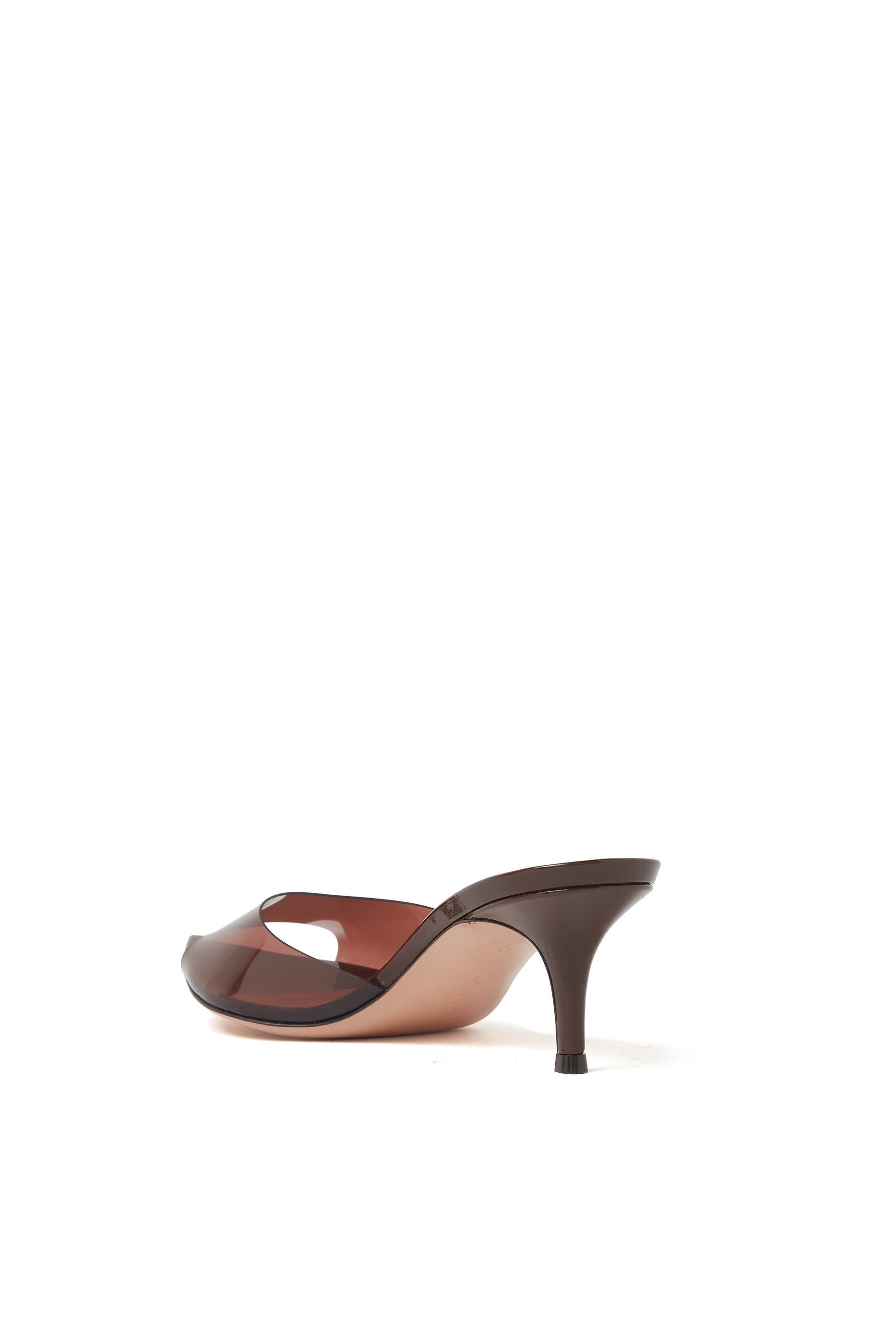 Elle 55 Mules in Plexi and Leather