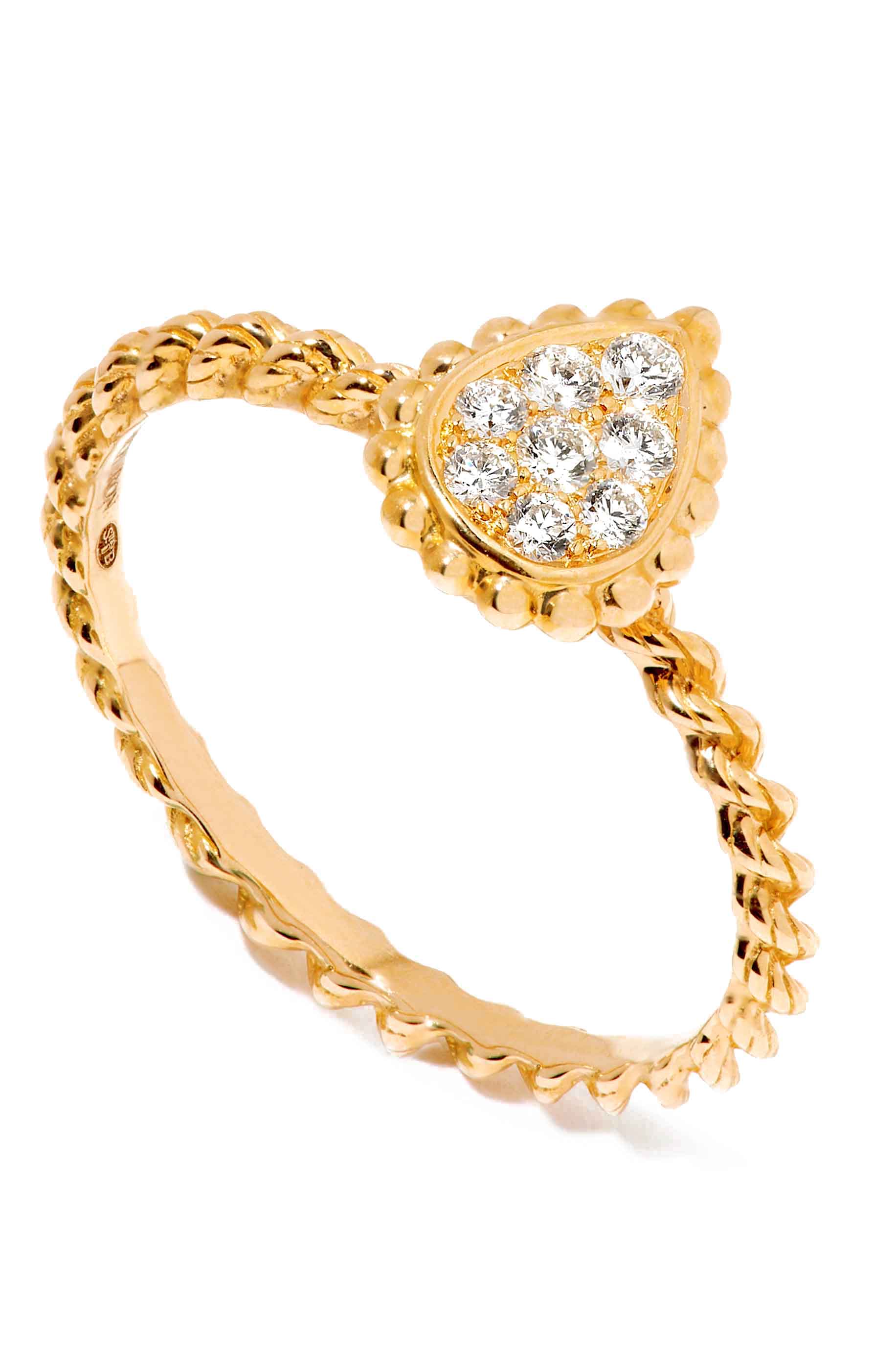 Quatre Classique Diamond Wedding Band, 18K Rose Gold  Diamonds