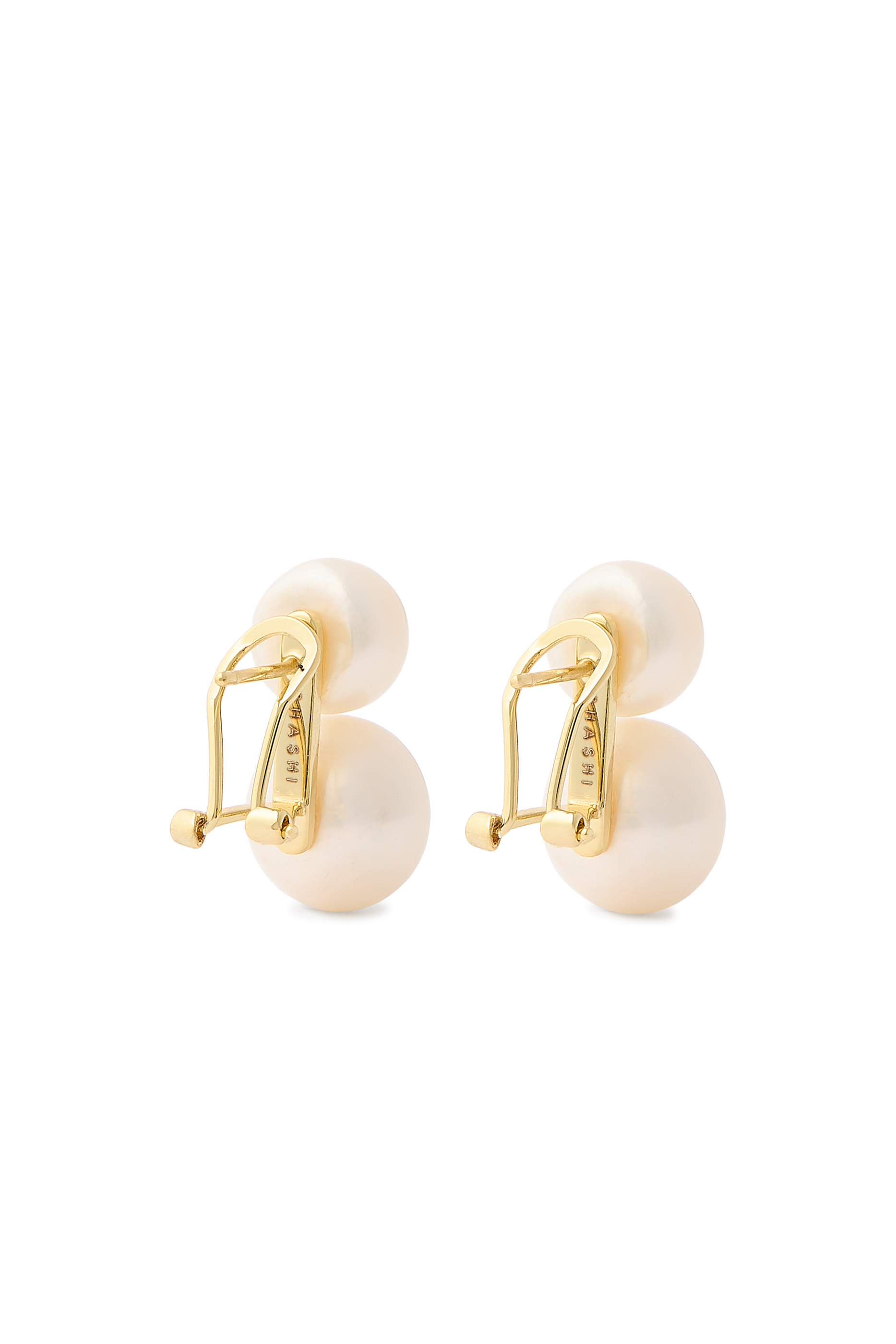  Bianca Pearl Earrings, 14ct Vermeil on Sterling Silver  Freshwater Pearl