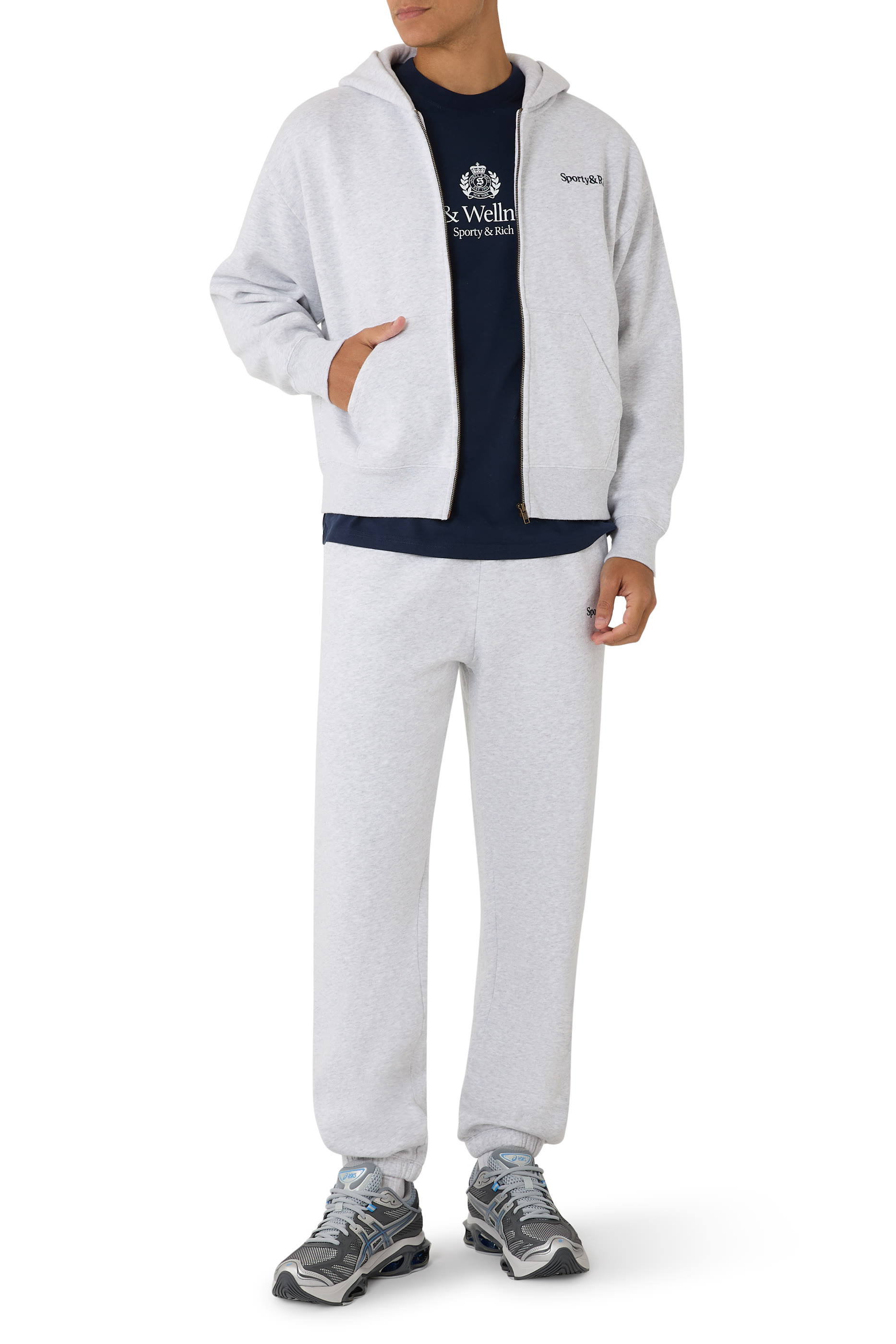 Serif Logo Embroidered Hoodie