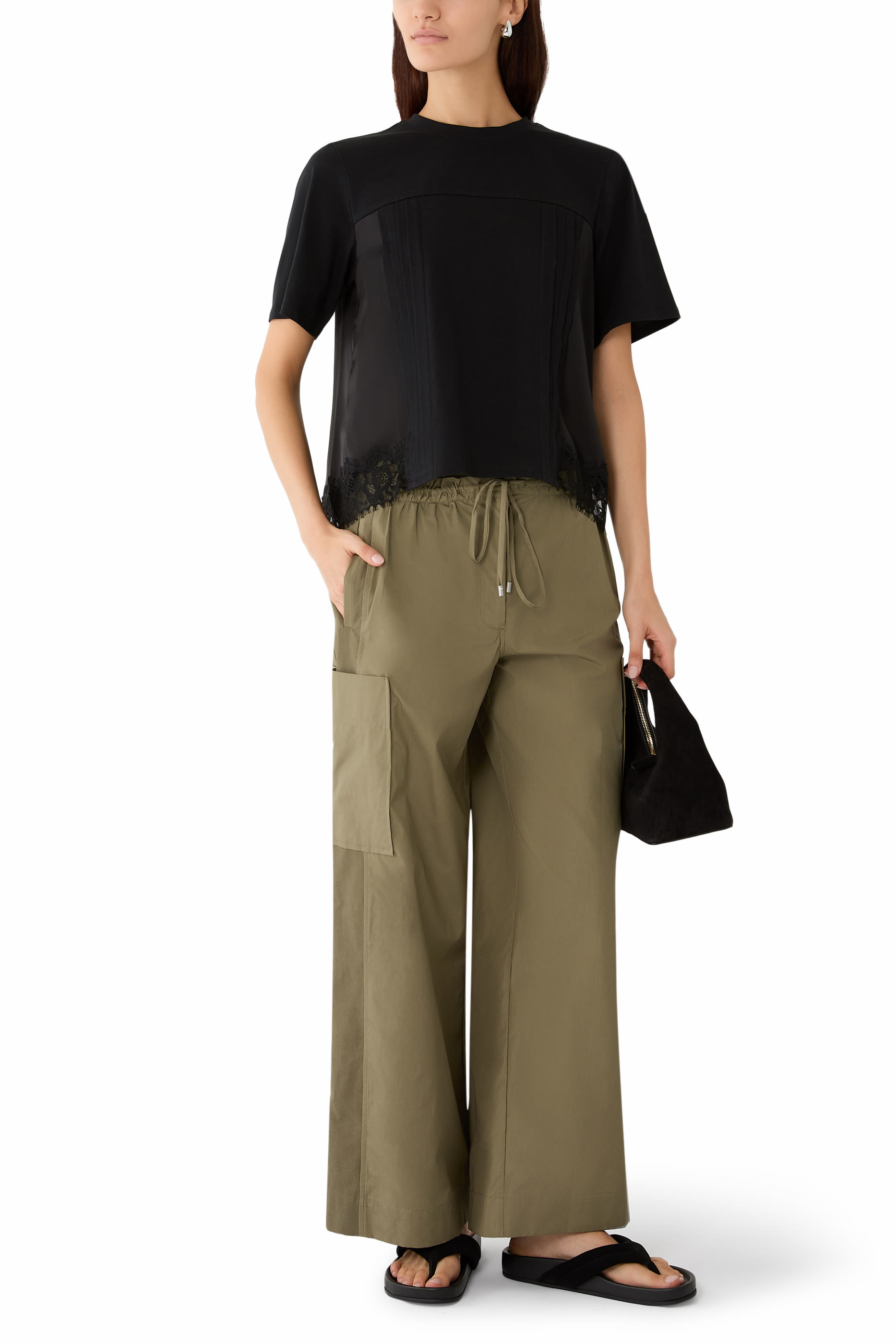 Satin Lace Combo T-Shirt 
