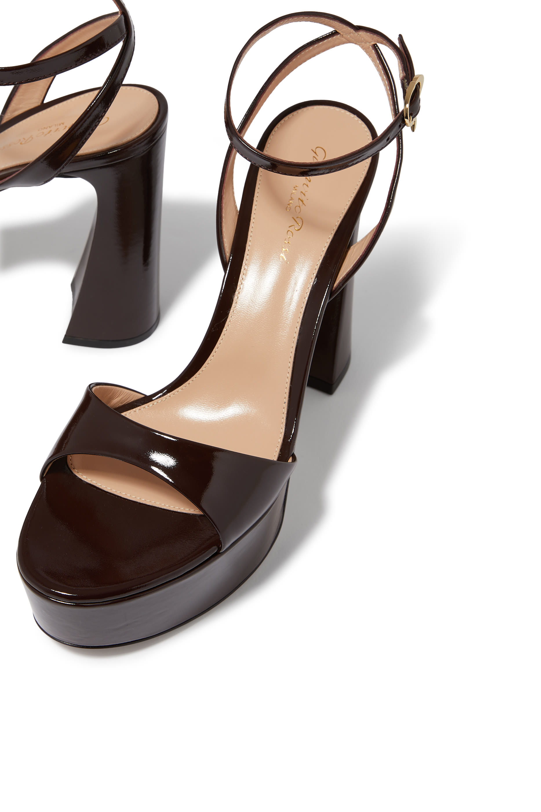 Nancy 70 Platform Sandals in Patent Leather