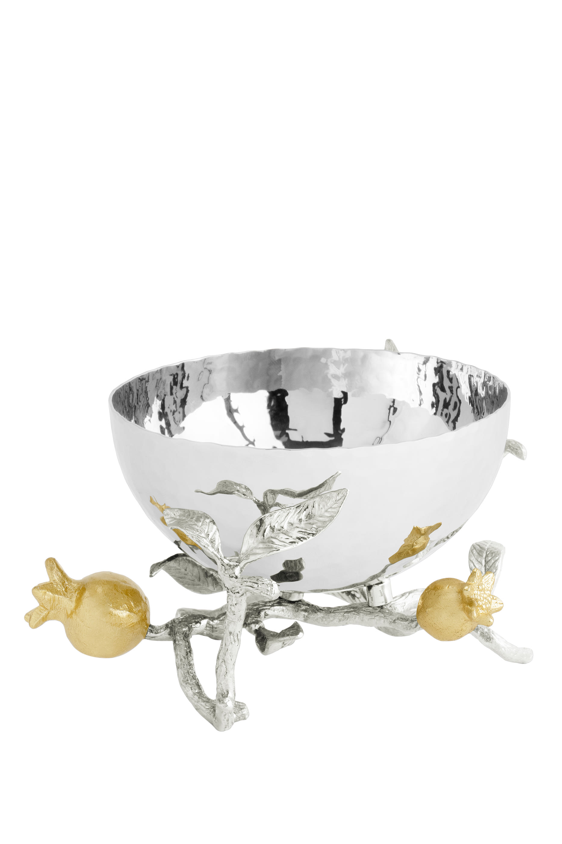 Pomegranate Silver  Gold Nut Bowl