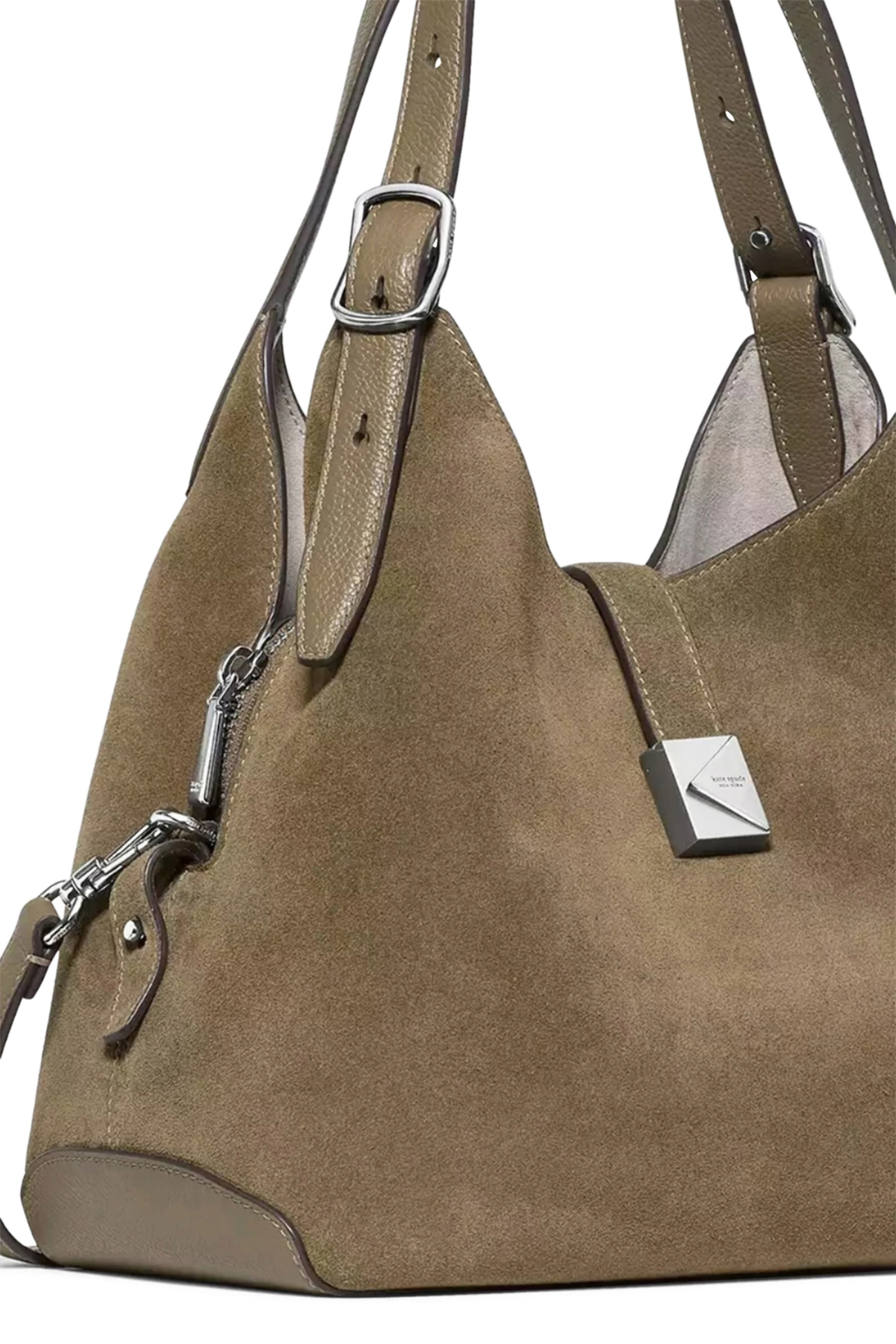 Deco Suede Crossbody Tote Bag