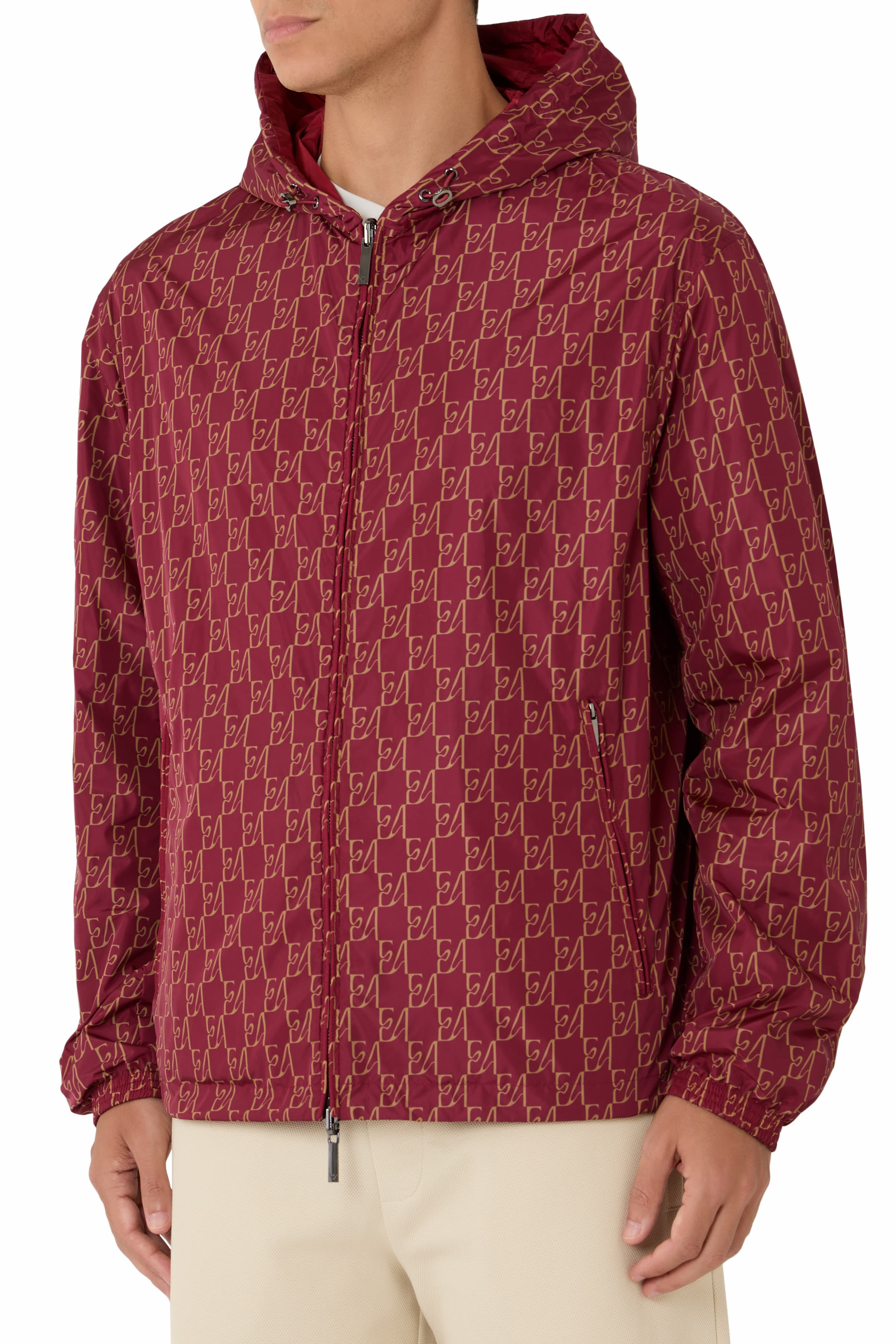 Hooded Blouson Zip Jacket