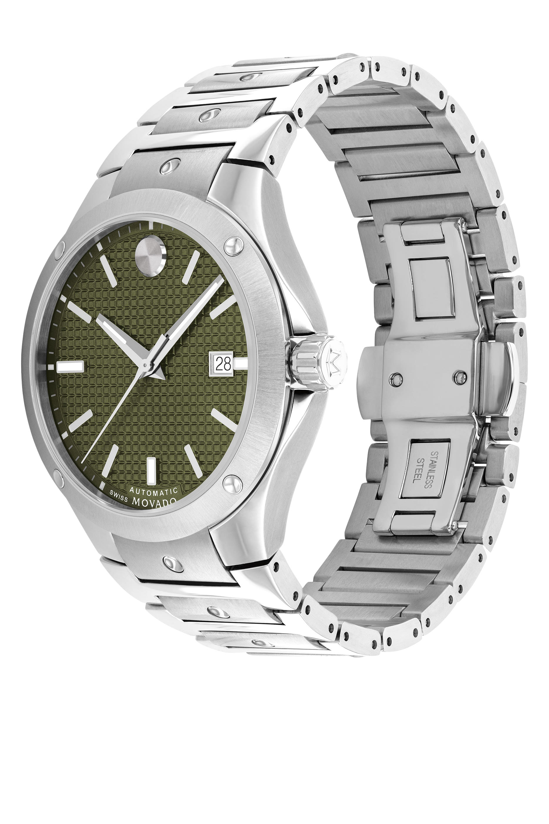 SE Automatic Stainless Steel Green Dial Watch, 41mm