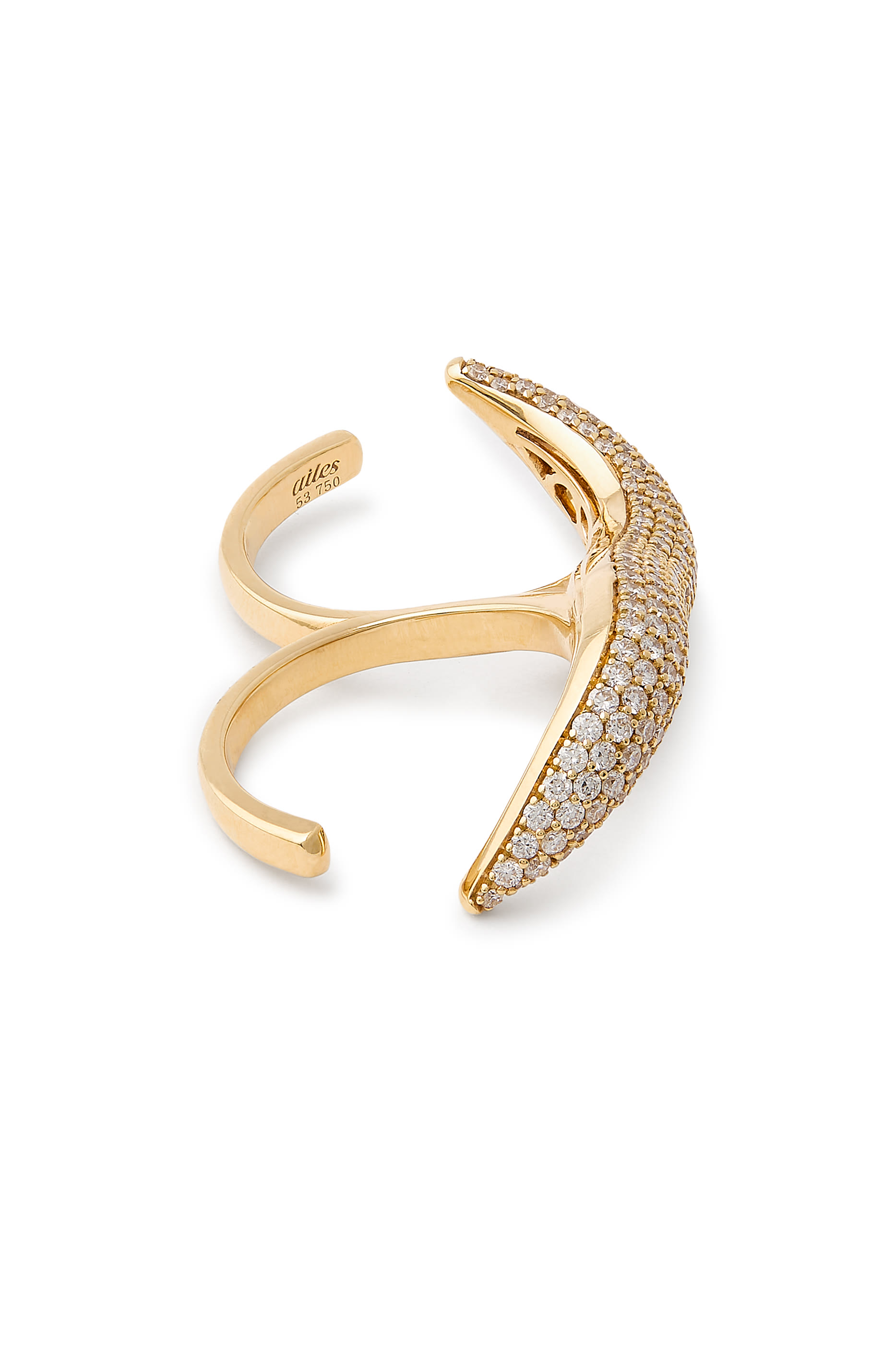 The Scattered Diamond Roller Ring, 18k Yellow Gold  Diamonds
