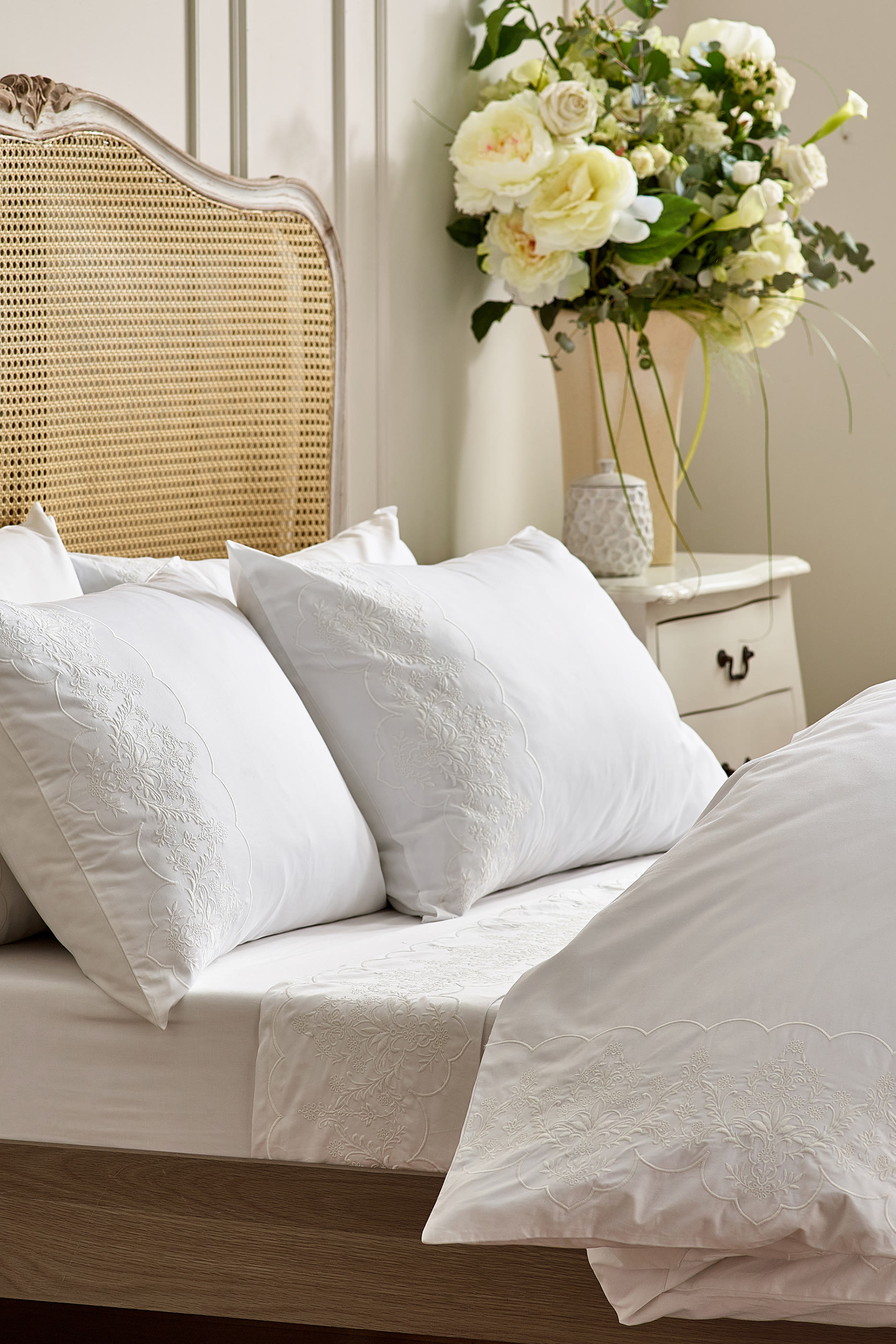 Coleton Broderie Duvet Cover  Pillowcase Set
