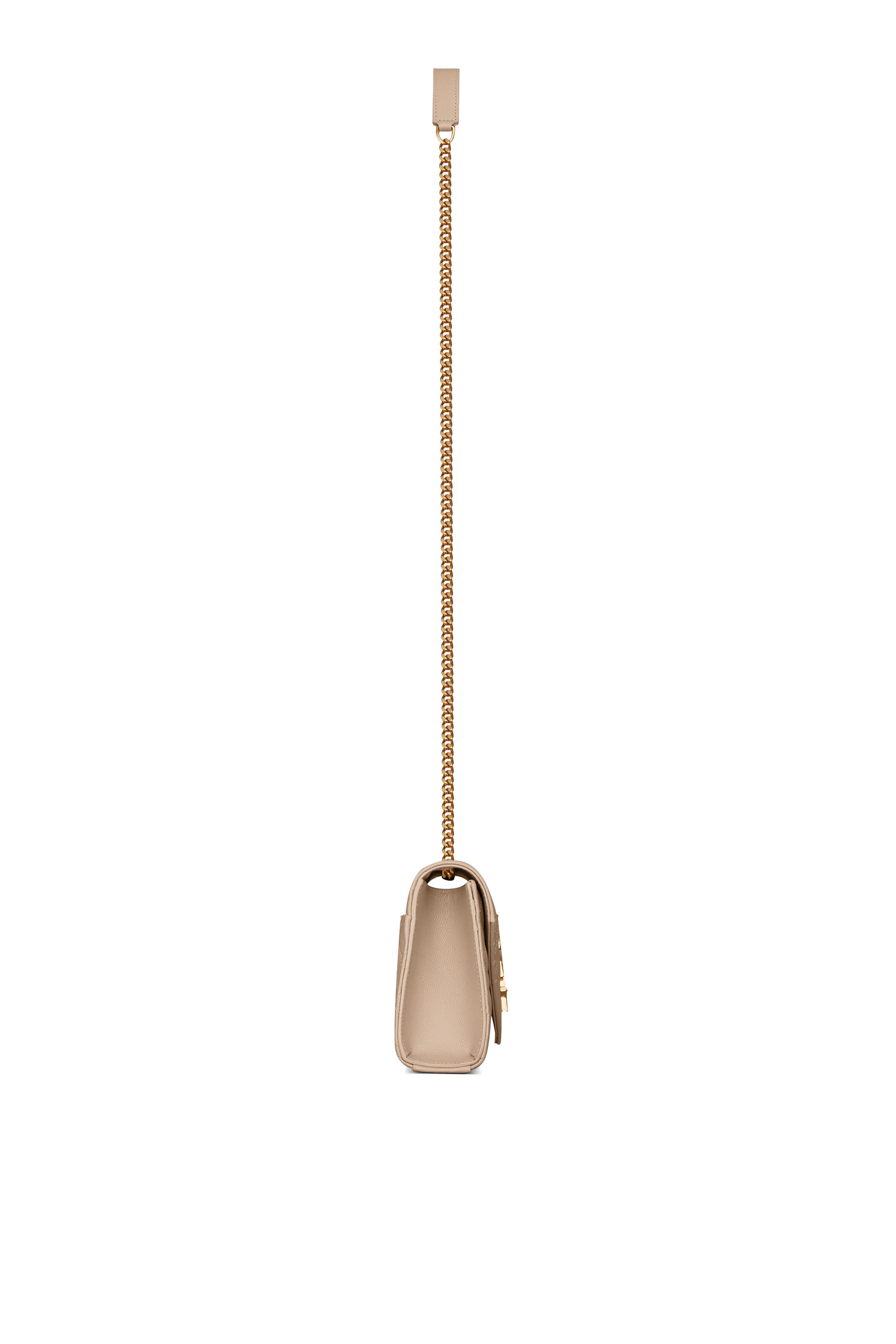Small Envelope Chain Bag  in Quilted Grain De Poudre Embossed Leather